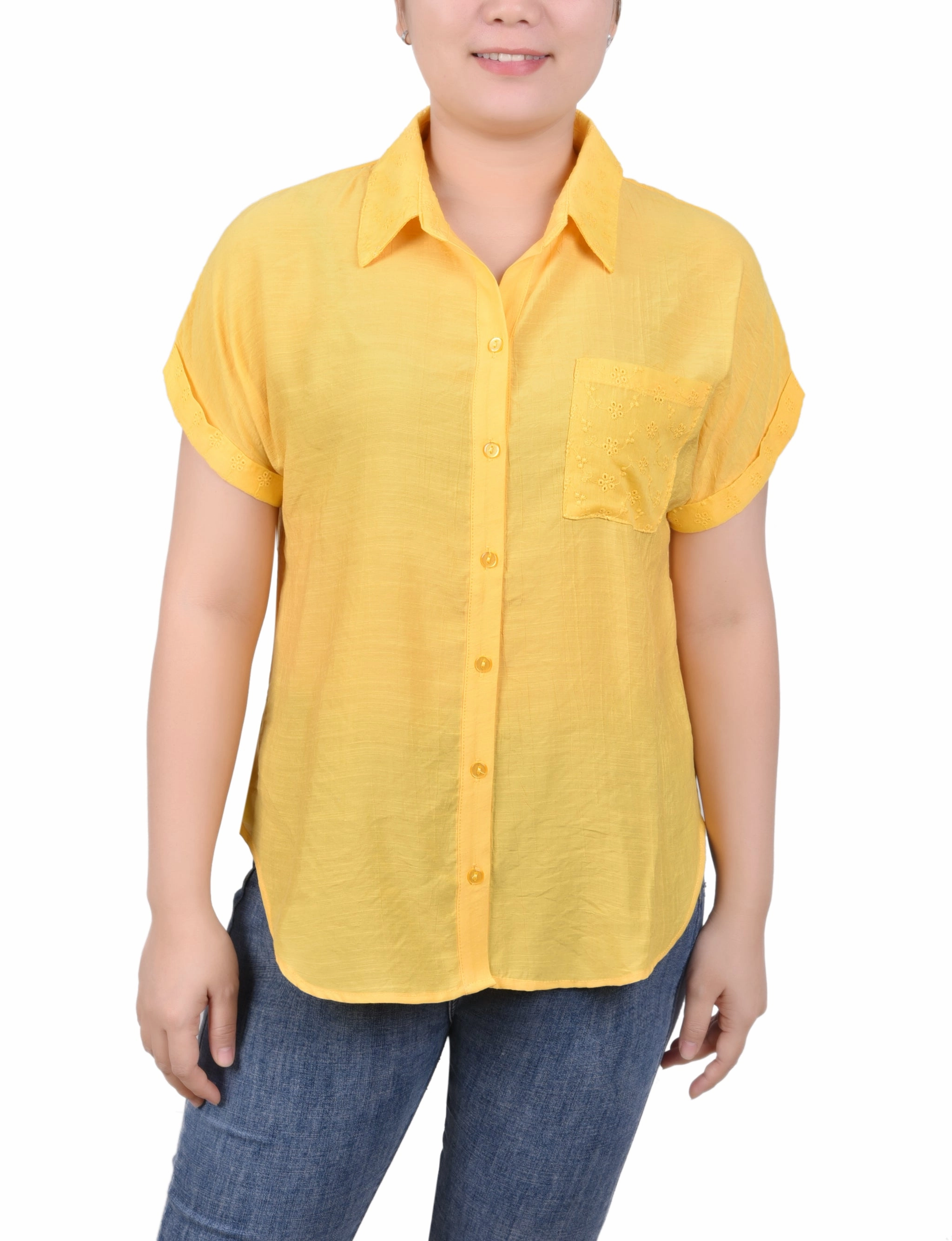 Short Extended Sleeve Blouse Quick Dry Fabric