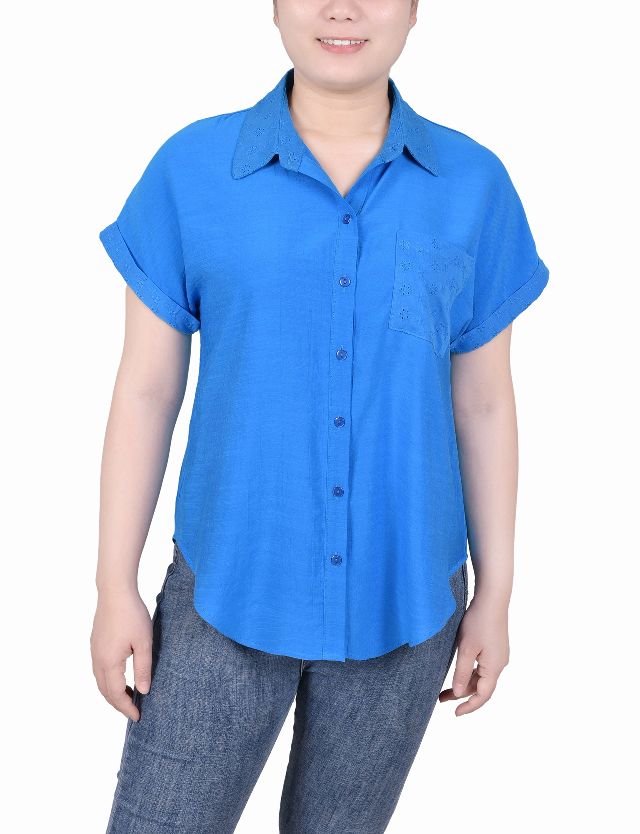 Variable Tension Adjustment Versatile Layering Piece Short Extended Sleeve Blouse