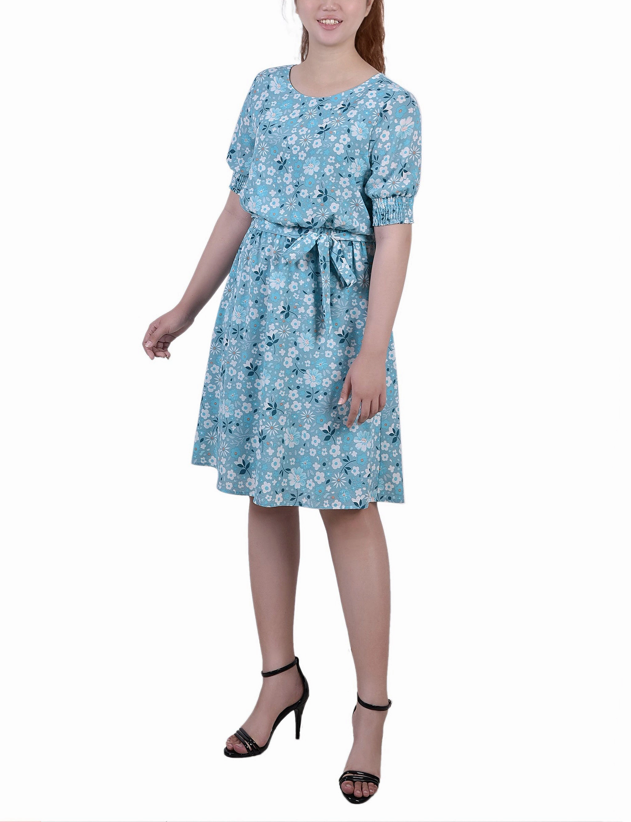 Short Sleeve Pebble Crepe Dress Perfect Design