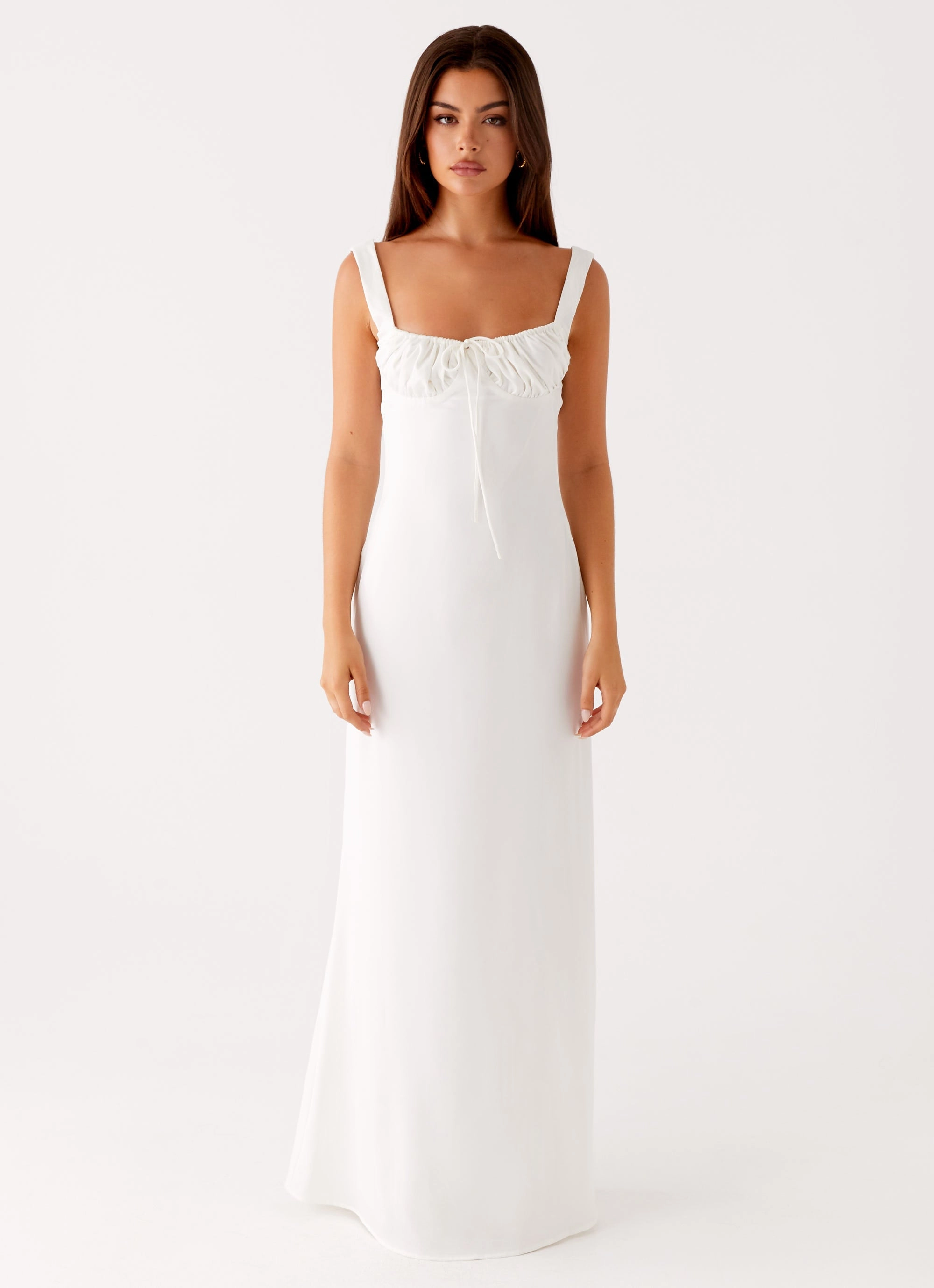 Shyla Maxi Dress - Ivory Contemporary Fit sporty wear