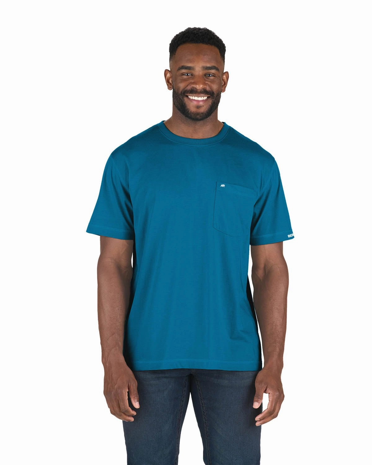 Berne Mens Riptide Cotton Blend Light Performance Tee S/S Subtle design