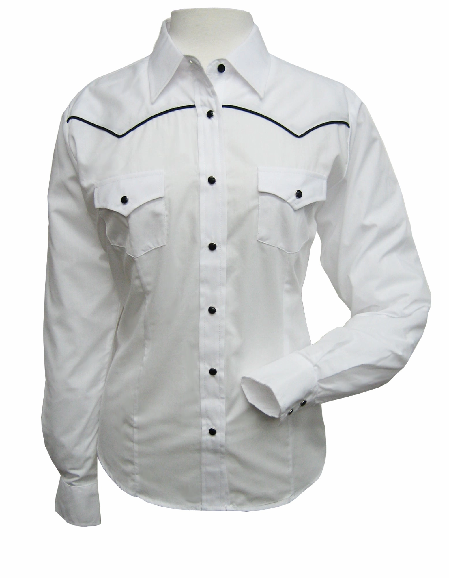 Luxury Feel birthday celebration Ely & Walker Womens Solid White Western Shirt L/S Poly/Cotton Reg