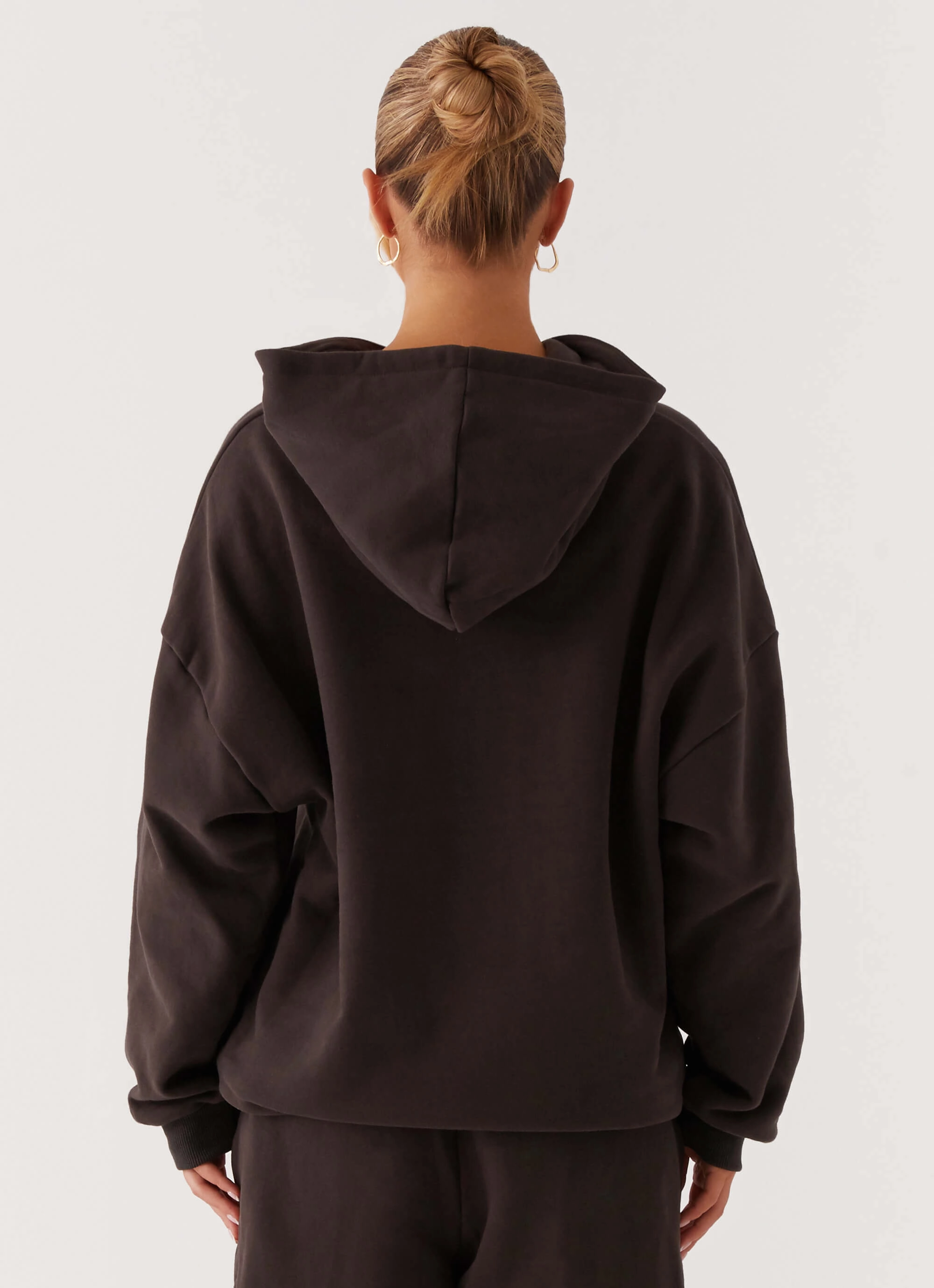 Tencel Blend Material Everyday Classic Signature Oversized Hoodie - Charcoal