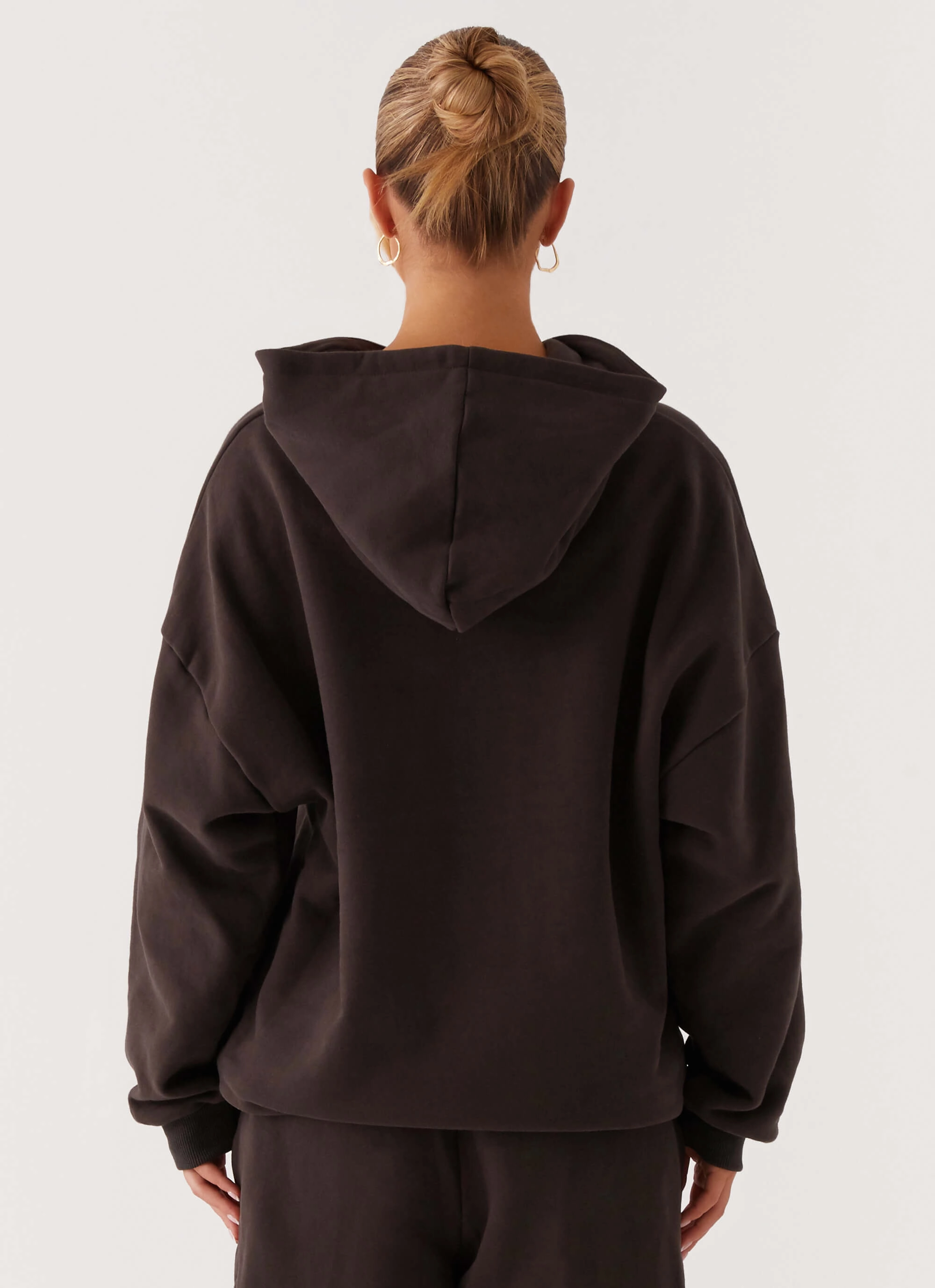 Signature Oversized Hoodie - Charcoal Ribbed cuff