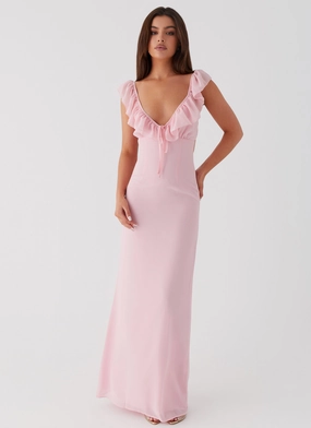 Tailored Coat Silvie Maxi Dress - Pink