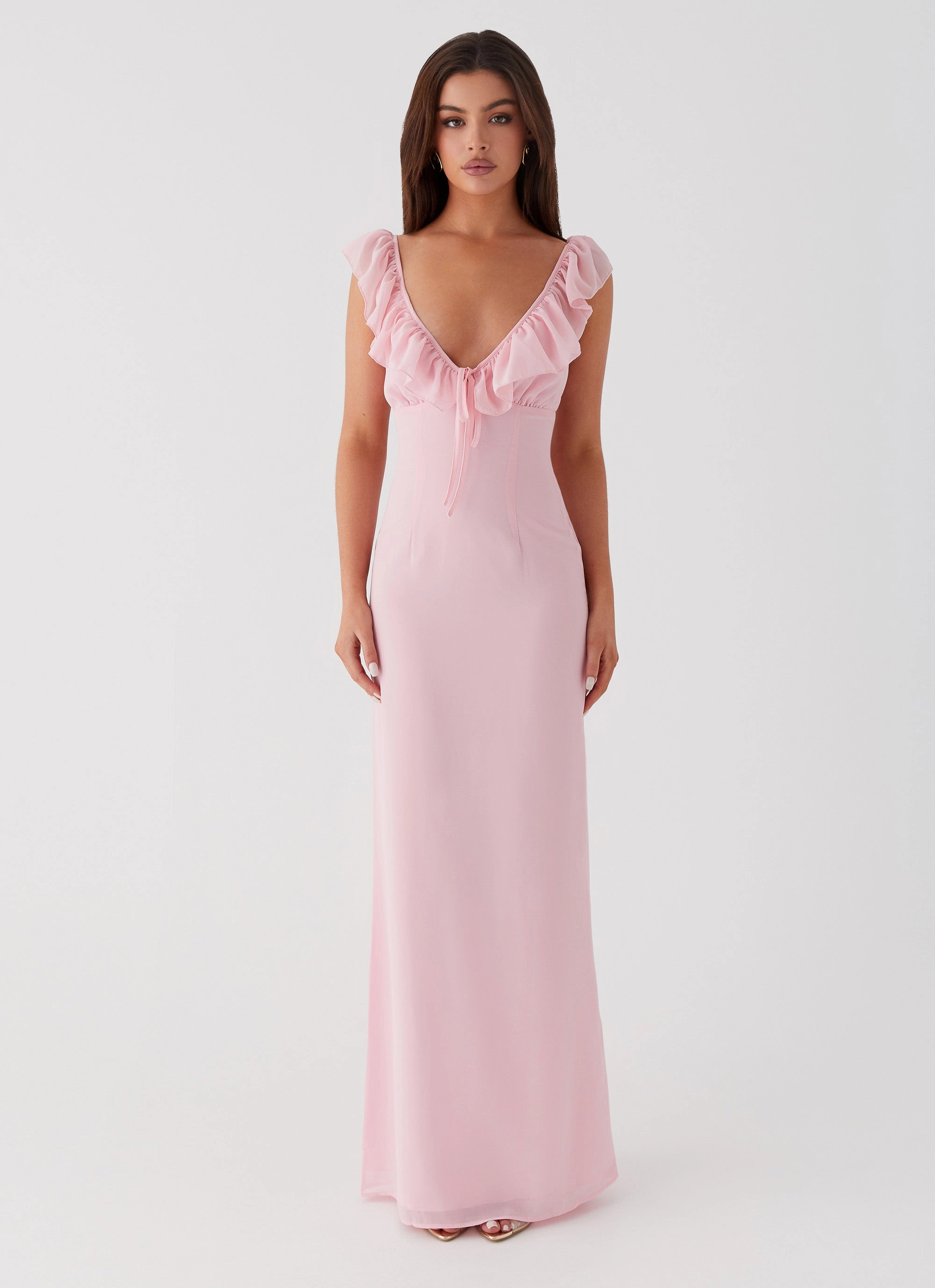 Fashion Forward Outerwear Silvie Maxi Dress - Pink