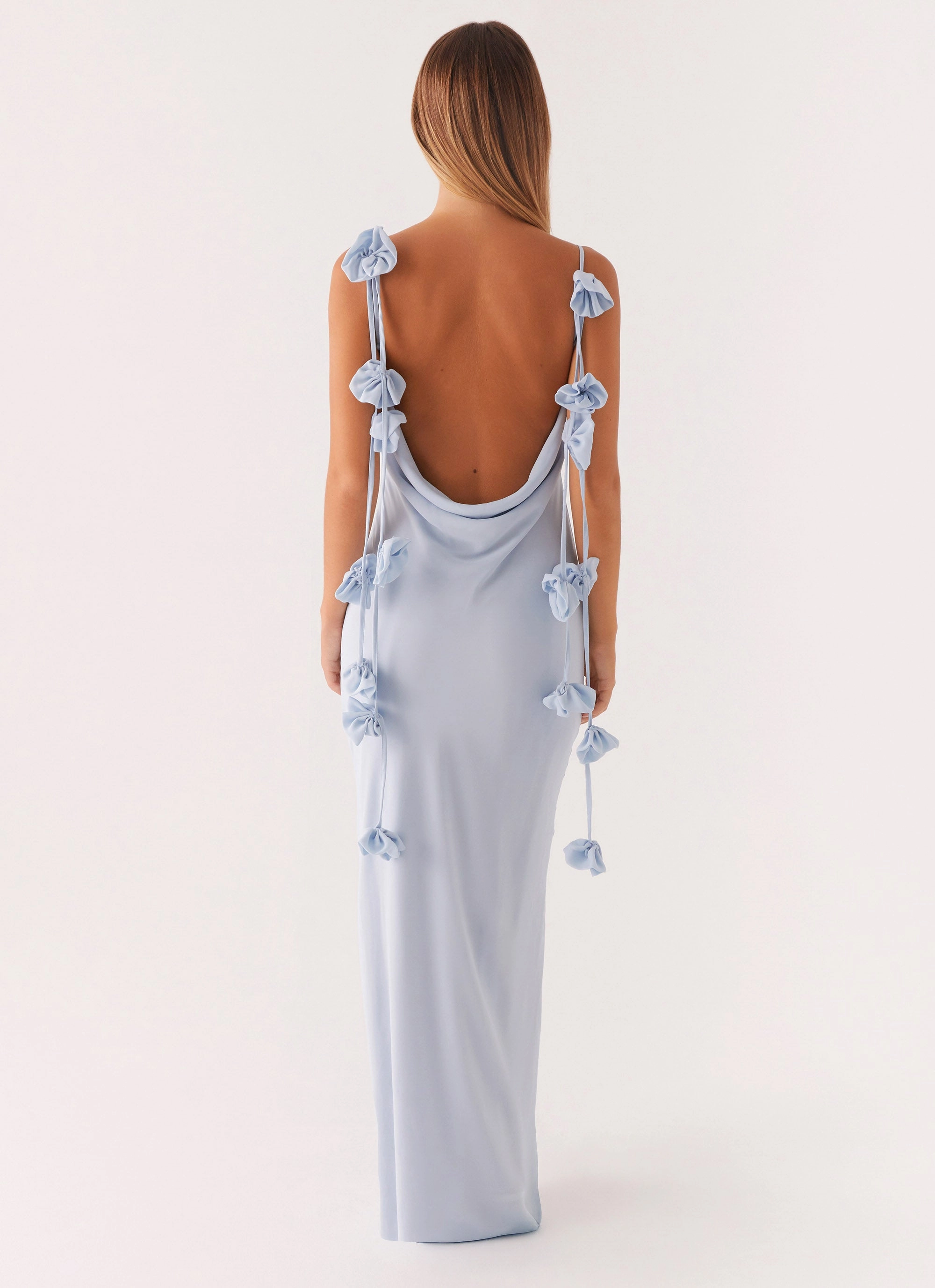 All-Season Coat Simona Maxi Dress - Pastel Blue