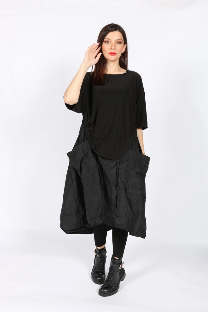 Pleat-Front SIMPLE DRESS