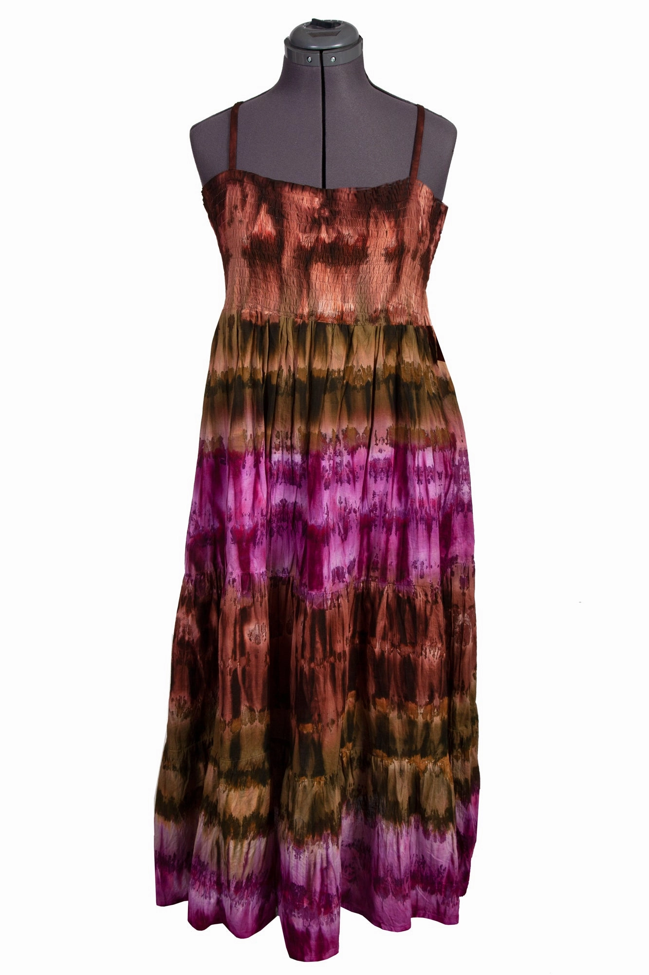 Office Smart Scully Womens Cafe Tie Dye 100% Cotton Tube Top S/L Dress