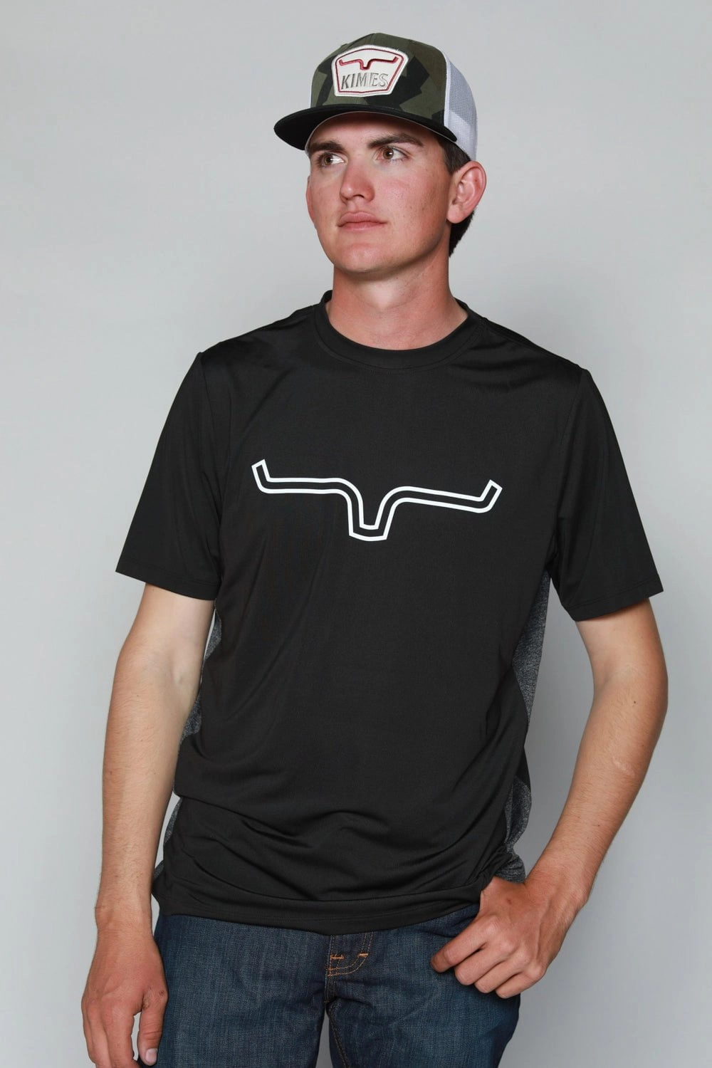 Petite Option Quick Dry Technology Kimes Ranch Mens Phase 2 Tech Tee Grey Polyester Blend S/S T-Shirt