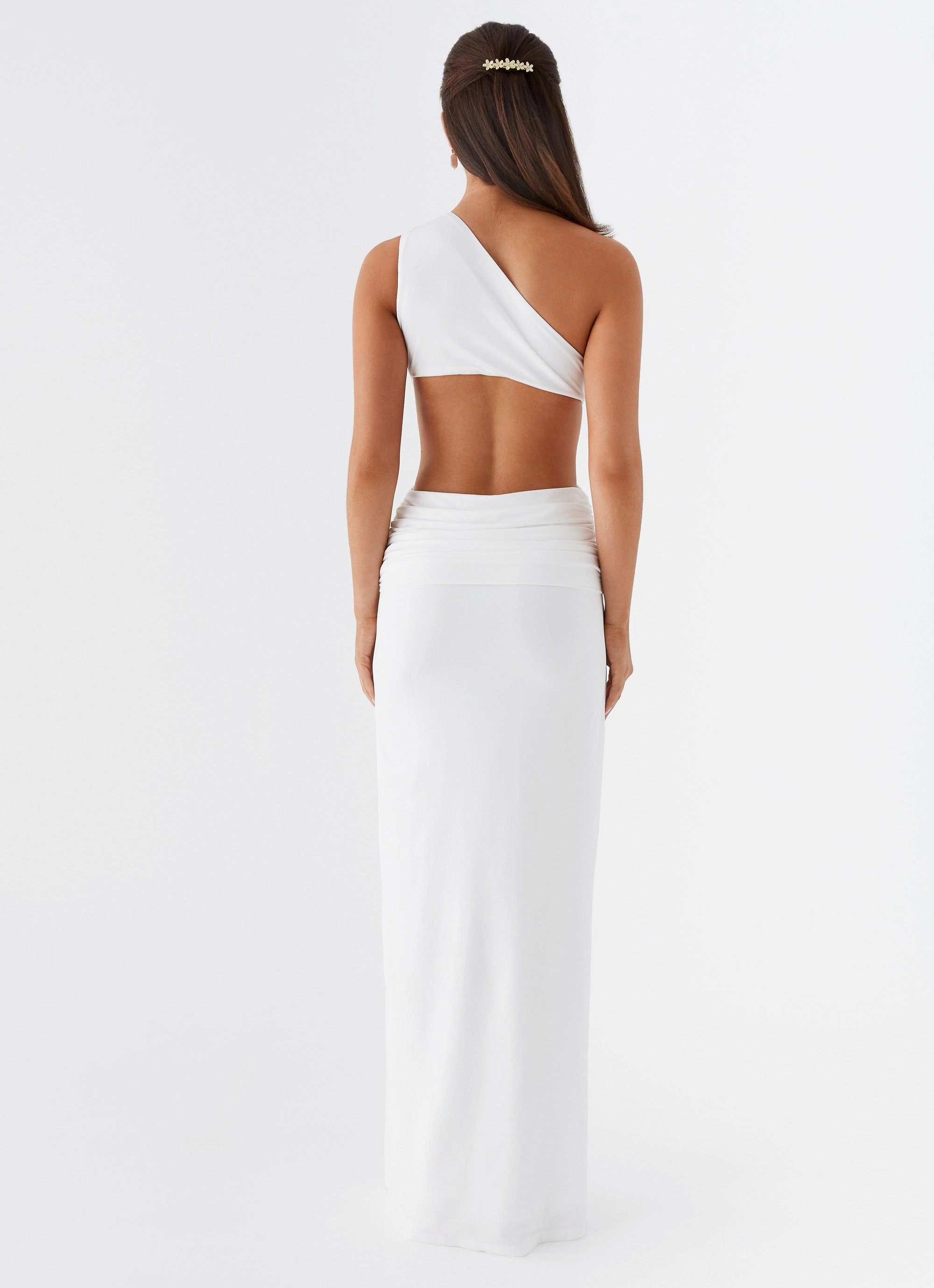 Lovesome Rosa Maxi Dress - White Knee Length