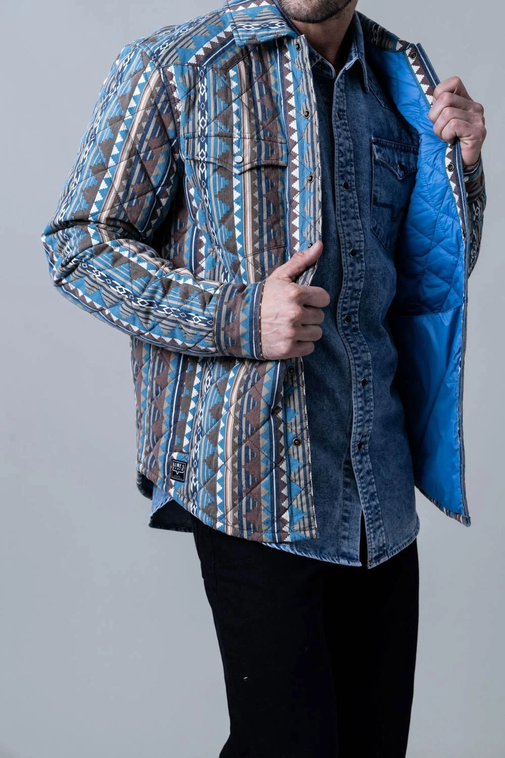 Kimes Ranch Mens Socorro Skink Slate Blue 100% Polyester Softshell Jacket MultiPocket Configuration