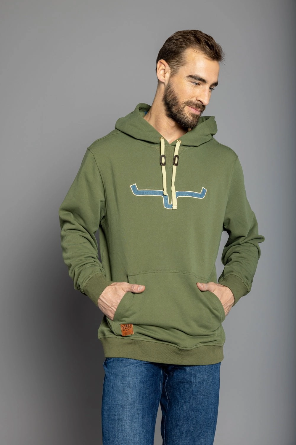 Anti Static Treatment stand neck Kimes Ranch Mens TTL Army 100% Cotton Hoodie