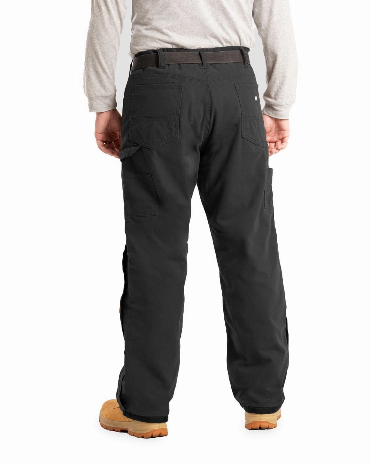 Chilly Layering Berne Mens Highland Washed Duck Insulated Outer Black 100% Cotton Pants