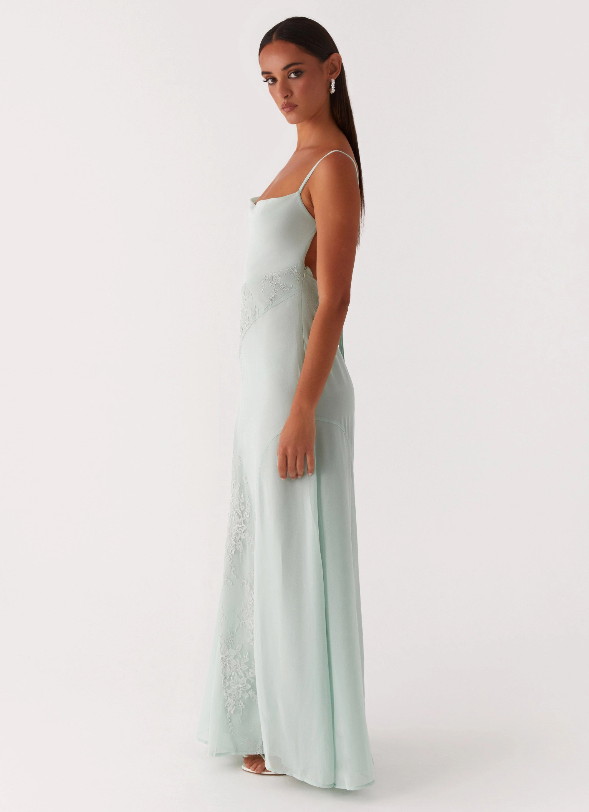 Cap-Sleeve Gabriana Maxi Dress - Sage