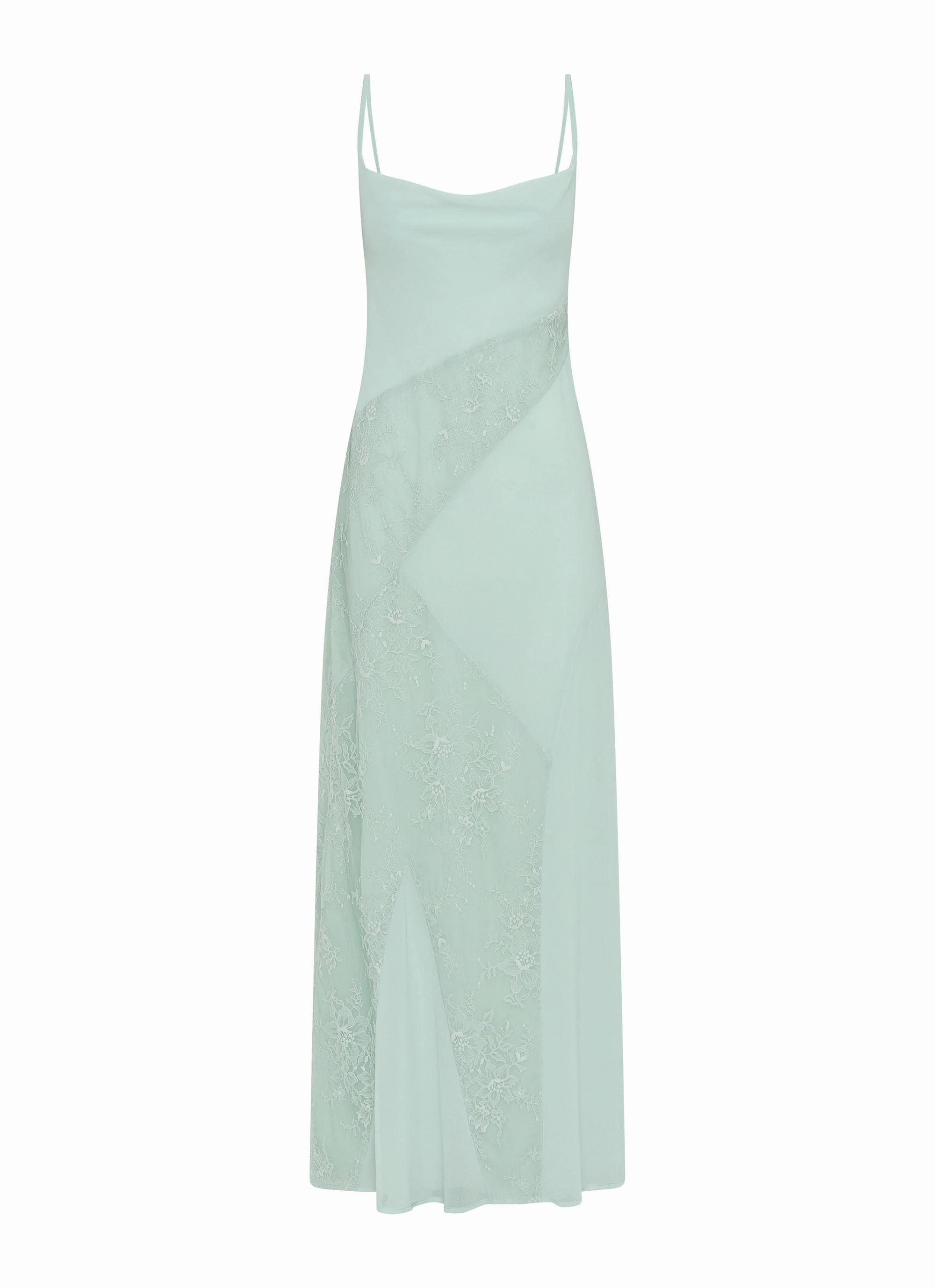 Gabriana Maxi Dress - Sage Flowy summer gown Cool Fabric