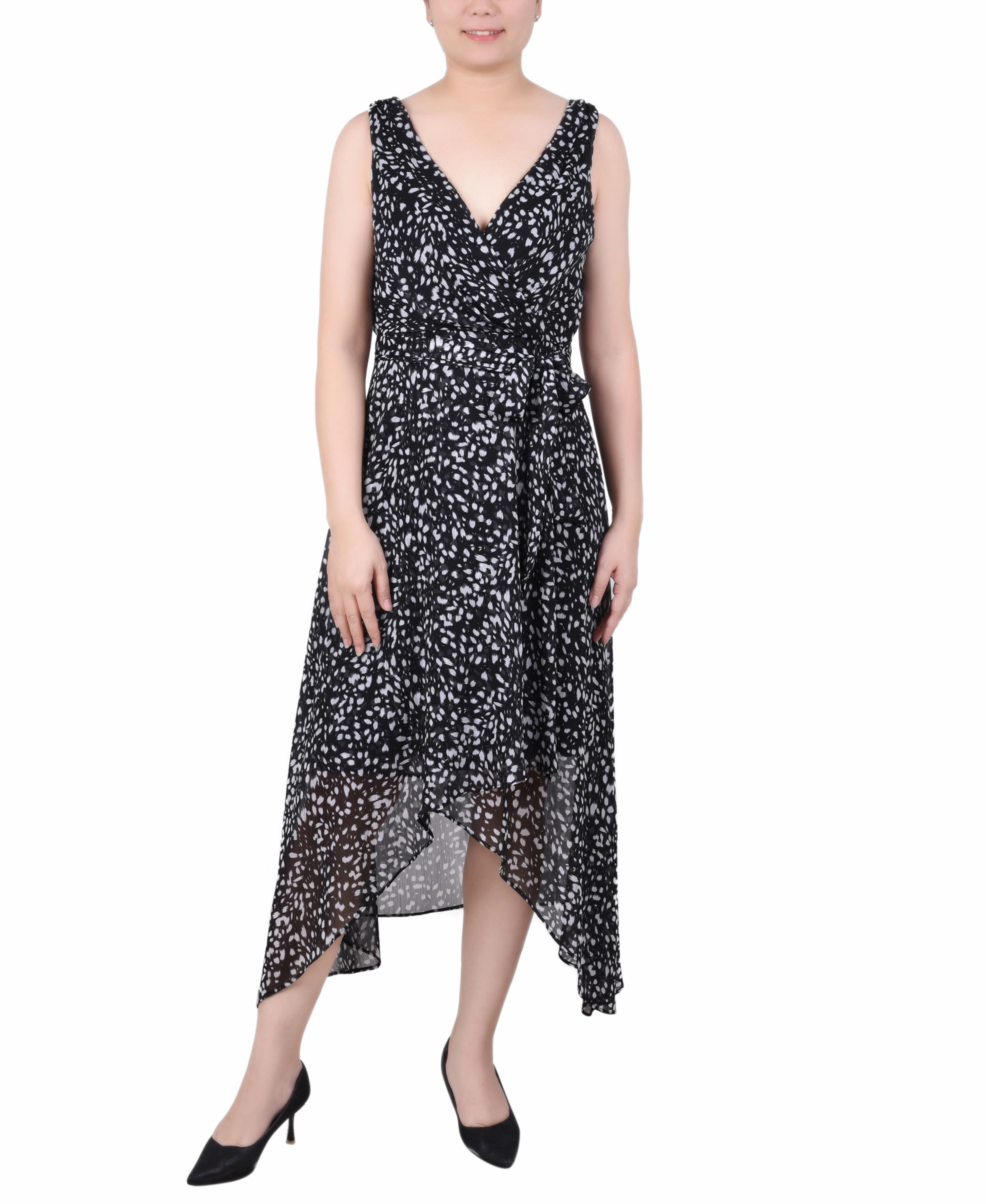 Sleeveless Wrap Chiffon Dress Simple Spirit Fit For All