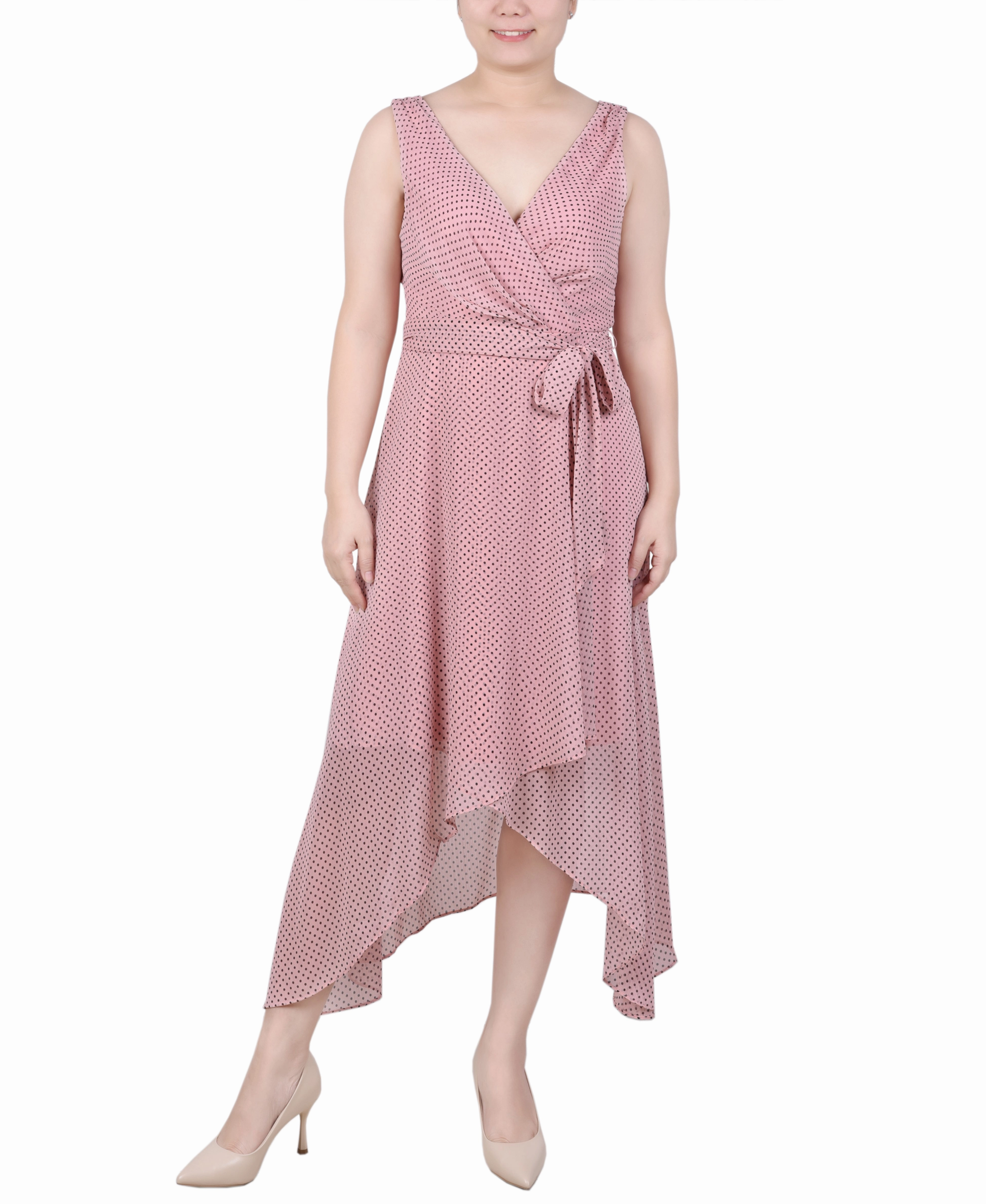 Business casual Cozy Base Sleeveless Wrap Chiffon Dress