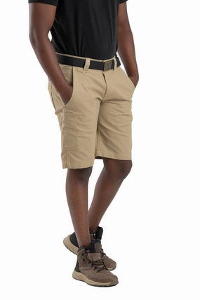 Sleek and Soft Berne Mens Timber Khaki Cotton Blend Flex180 Duck Work Short