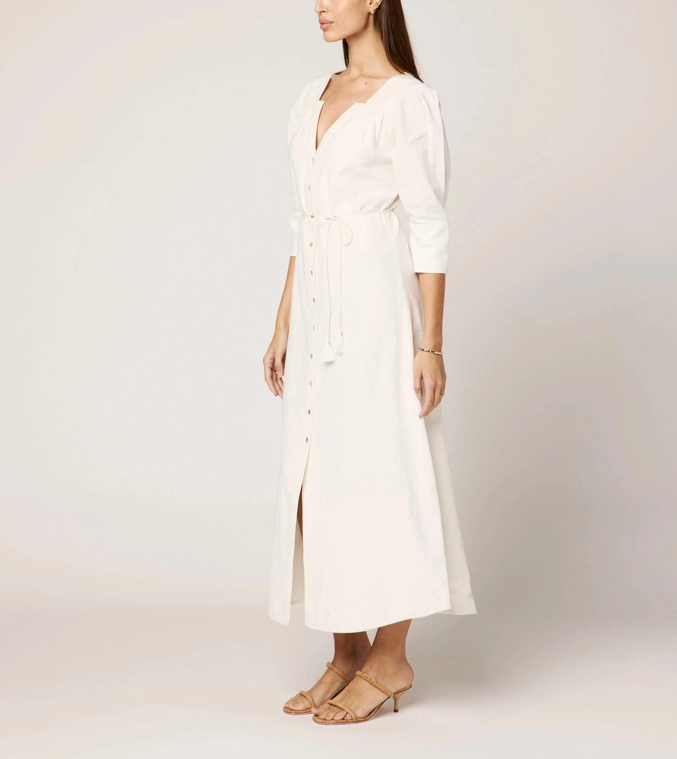 Feminine midi gown Paria Midi Dress | Ivory