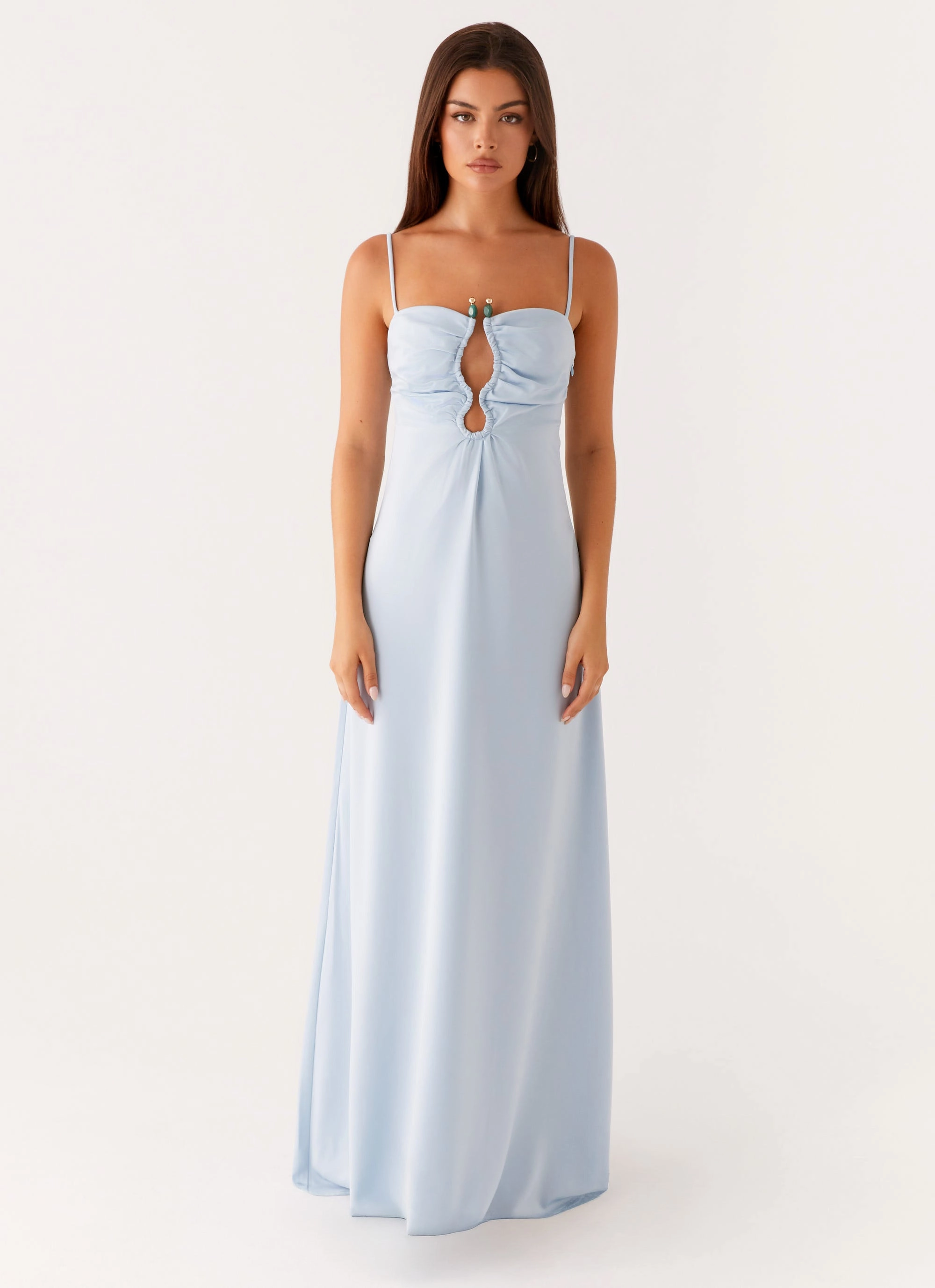 Zelda Maxi Dress - Blue Smooth Shape Easy Wrap
