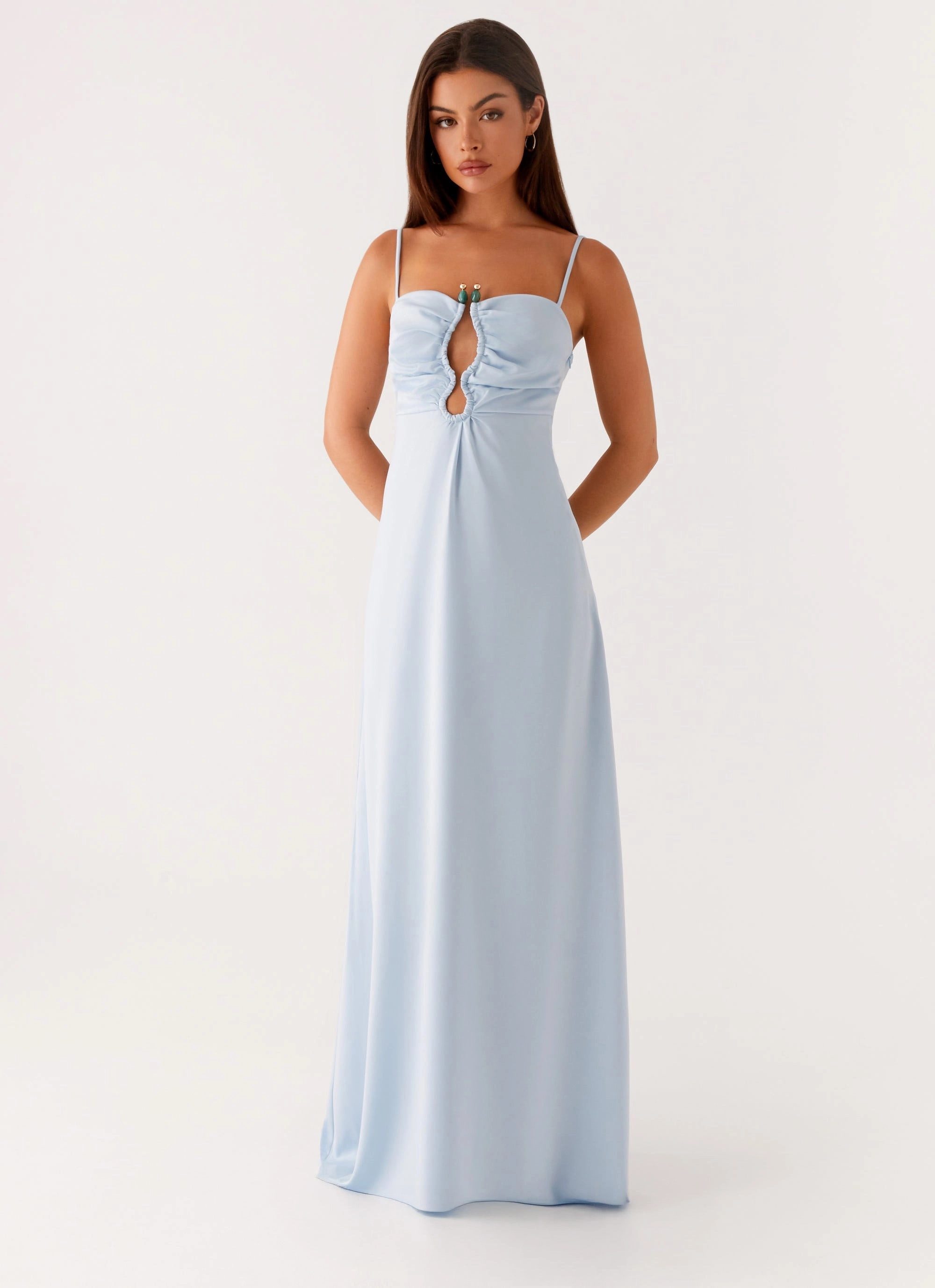 Zelda Maxi Dress - Blue Clean Outfit