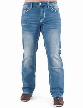 Trendy Evening Stroll Cowgirl Tuff Womens Grand Sam Light Wash Cotton Blend Jeans