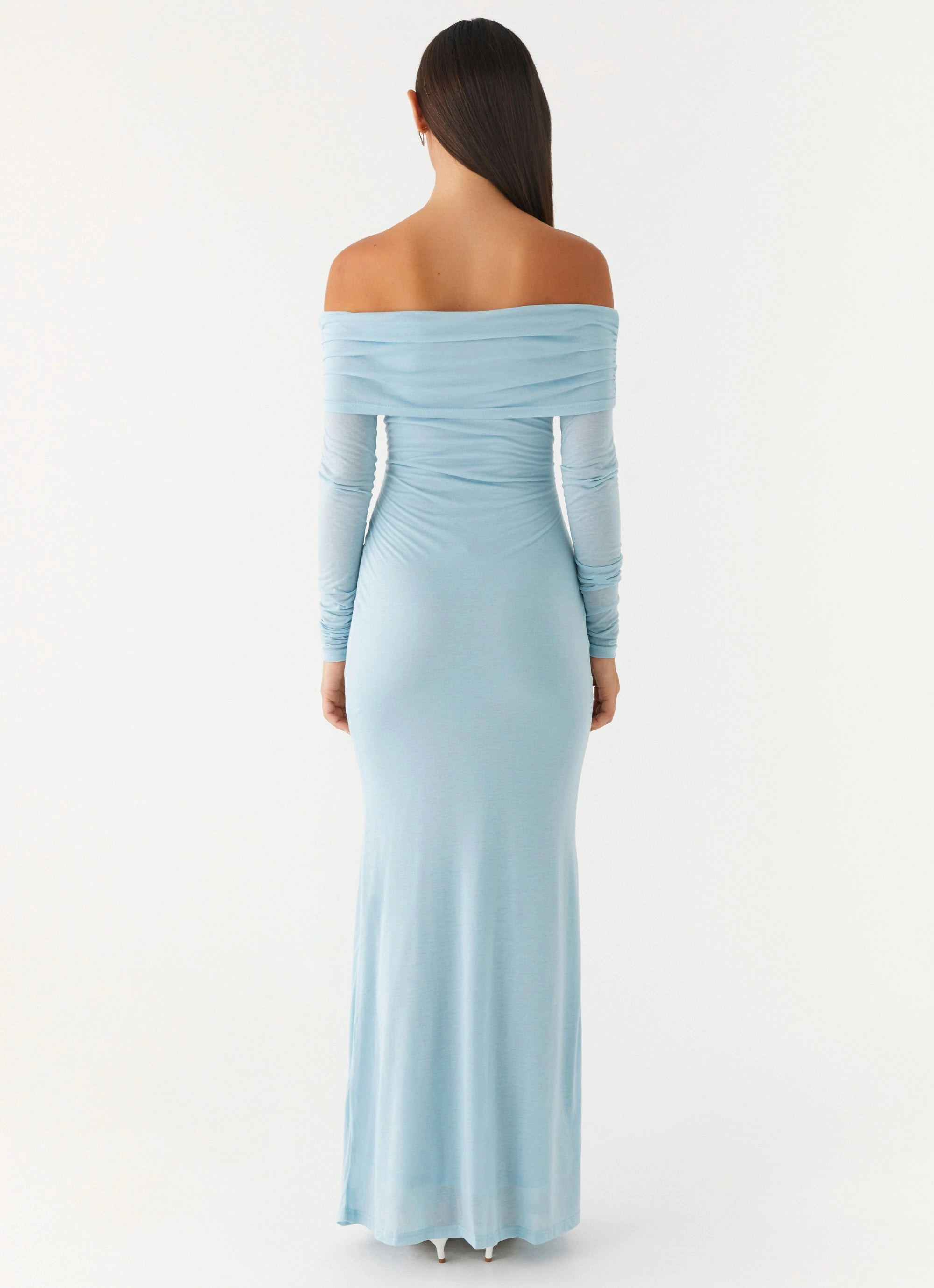 Cocoa Long Sleeve Maxi Dress - Blue A-Line