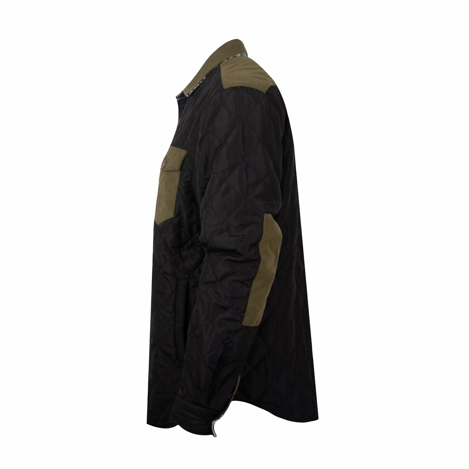 STS Ranchwear Mens Everette Reversible Olive/Khaki Poly/Cotton Cotton Jacket Wind Resistant Fabric No Collar