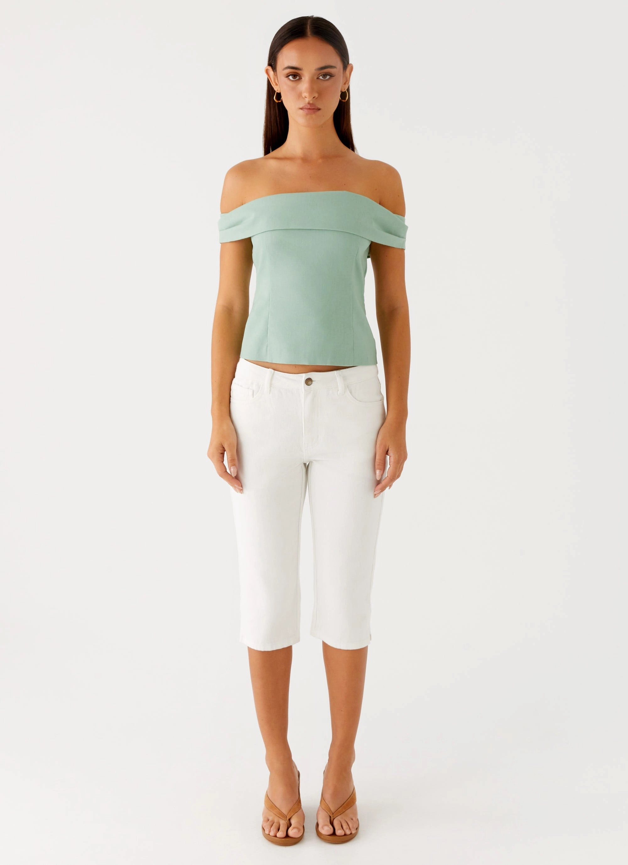 Jairo Linen Top - Sage OversizedFit