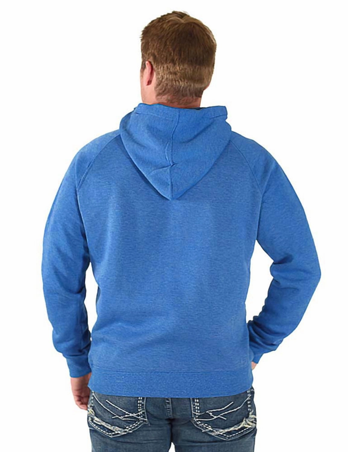 B Tuff Unisex Flag Print Blue Poly/Rayon Hoodie Fade Resistant Dye Method