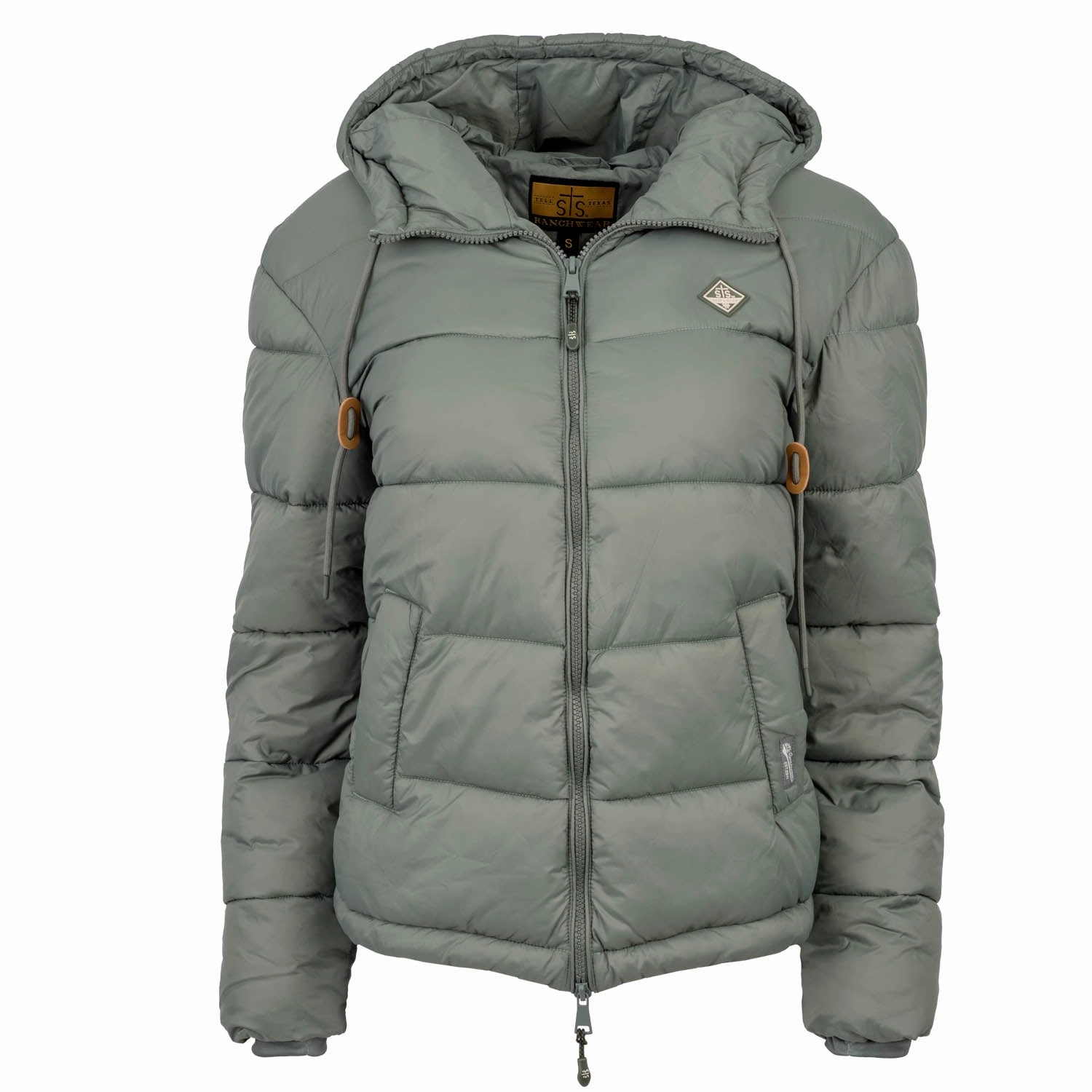 STS Ranchwear Womens Sage Sage 100% Nylon Insulated Jacket Adjustable Fit Design Functional Fit