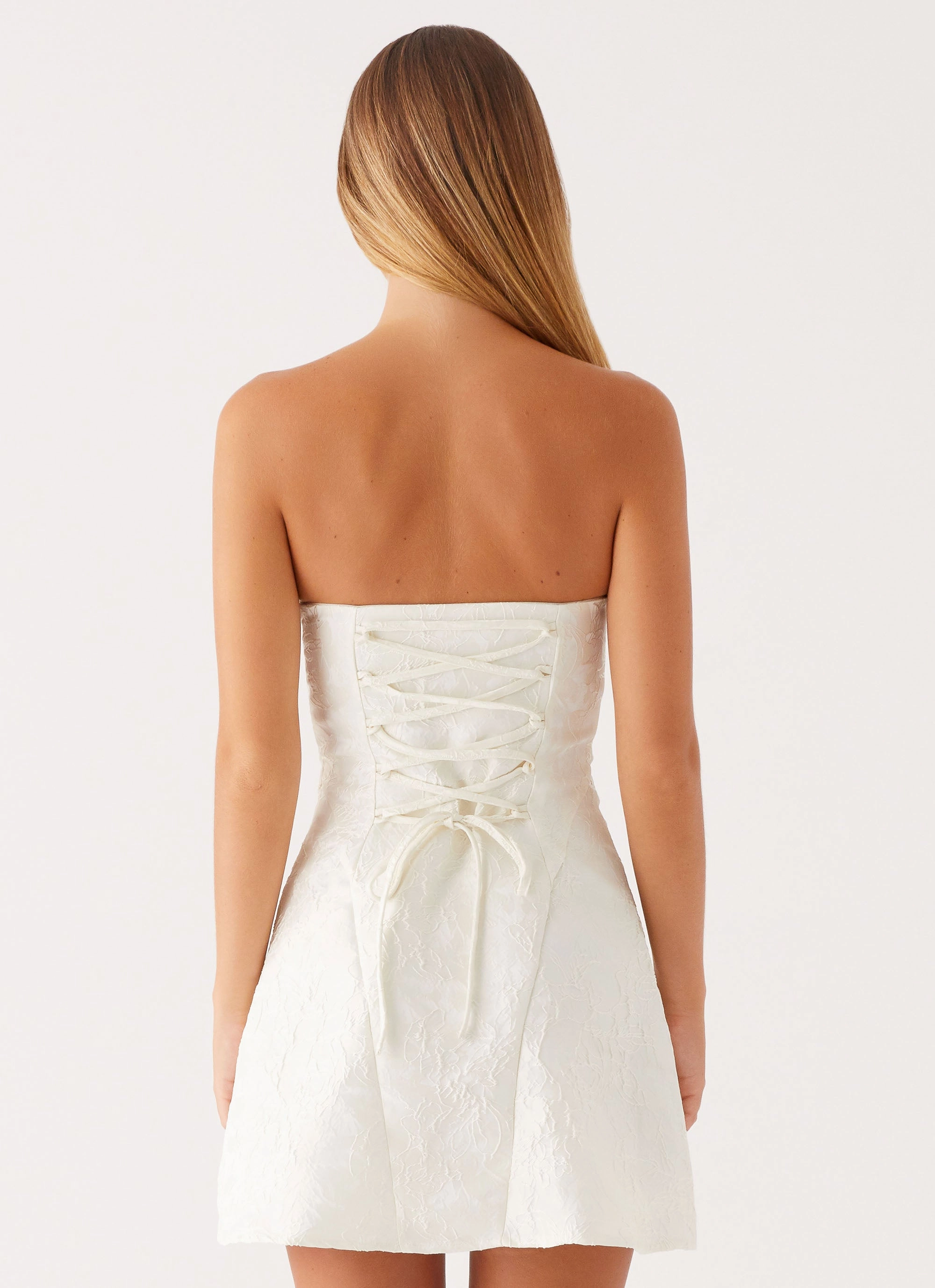So Stylish Mini Dress - White Perfectly Crafted Tailored Piece