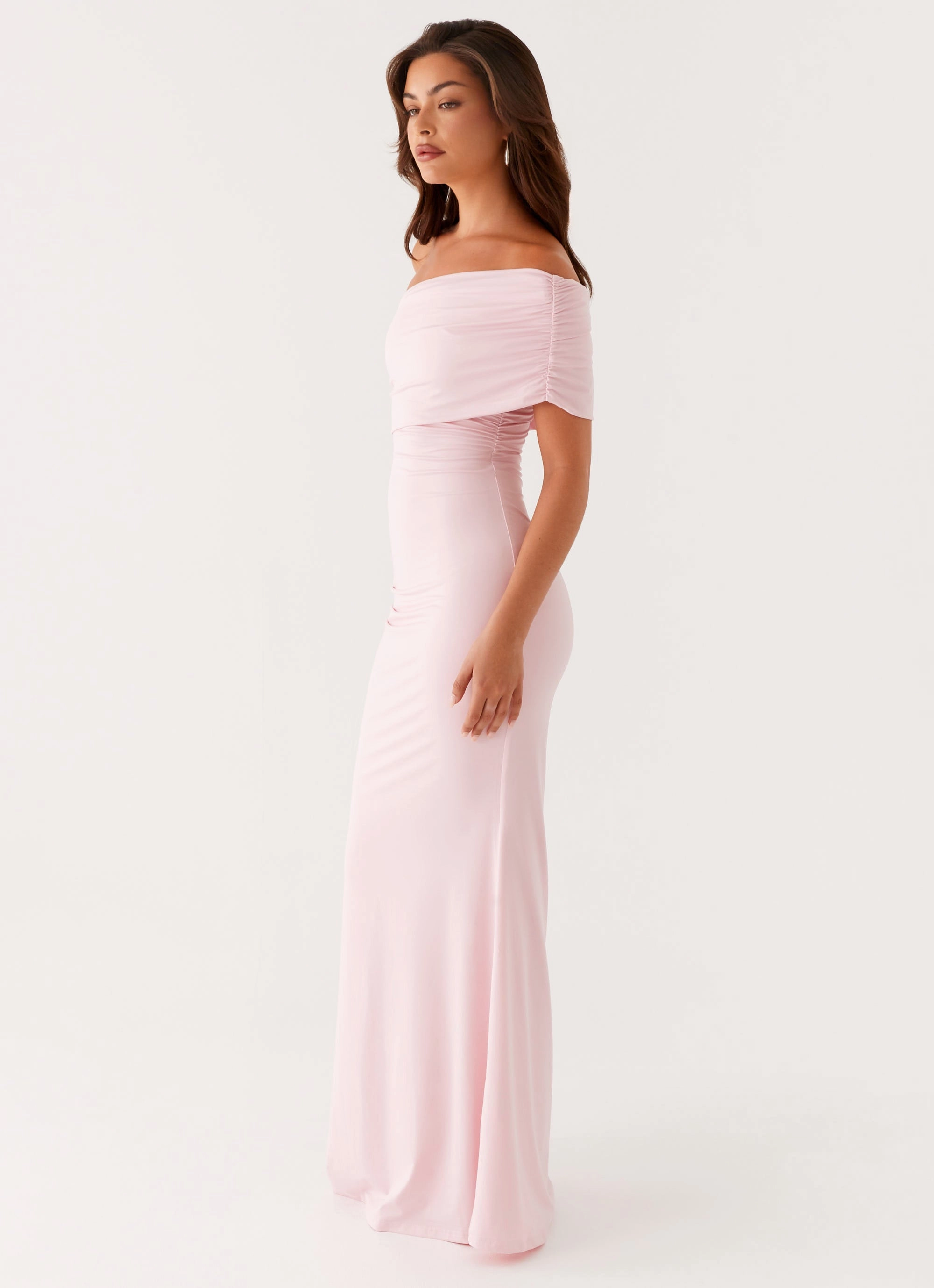 Practical Outerwear Padded Fashion Wear Socialite Maxi Dress - Pink