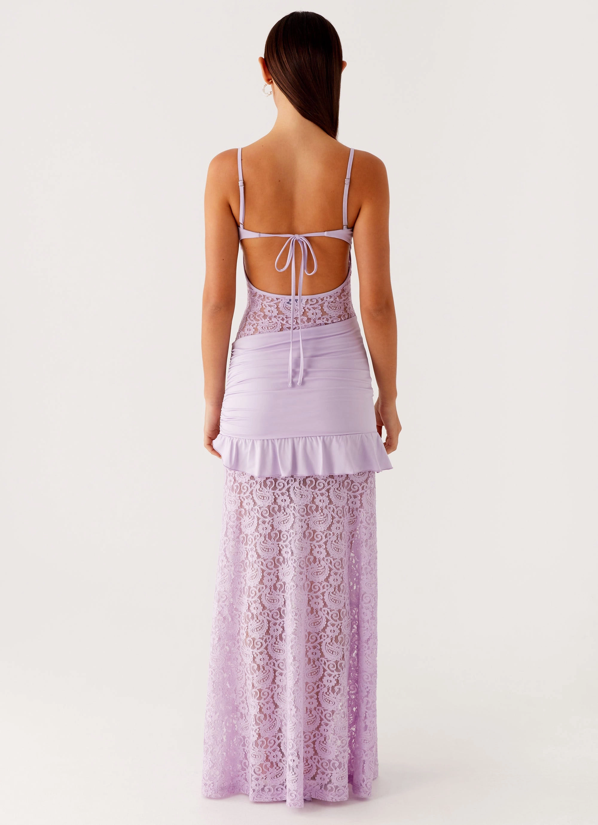 New Romance Maxi Dress - Lilac Flattering Shape Wear Satin Soft