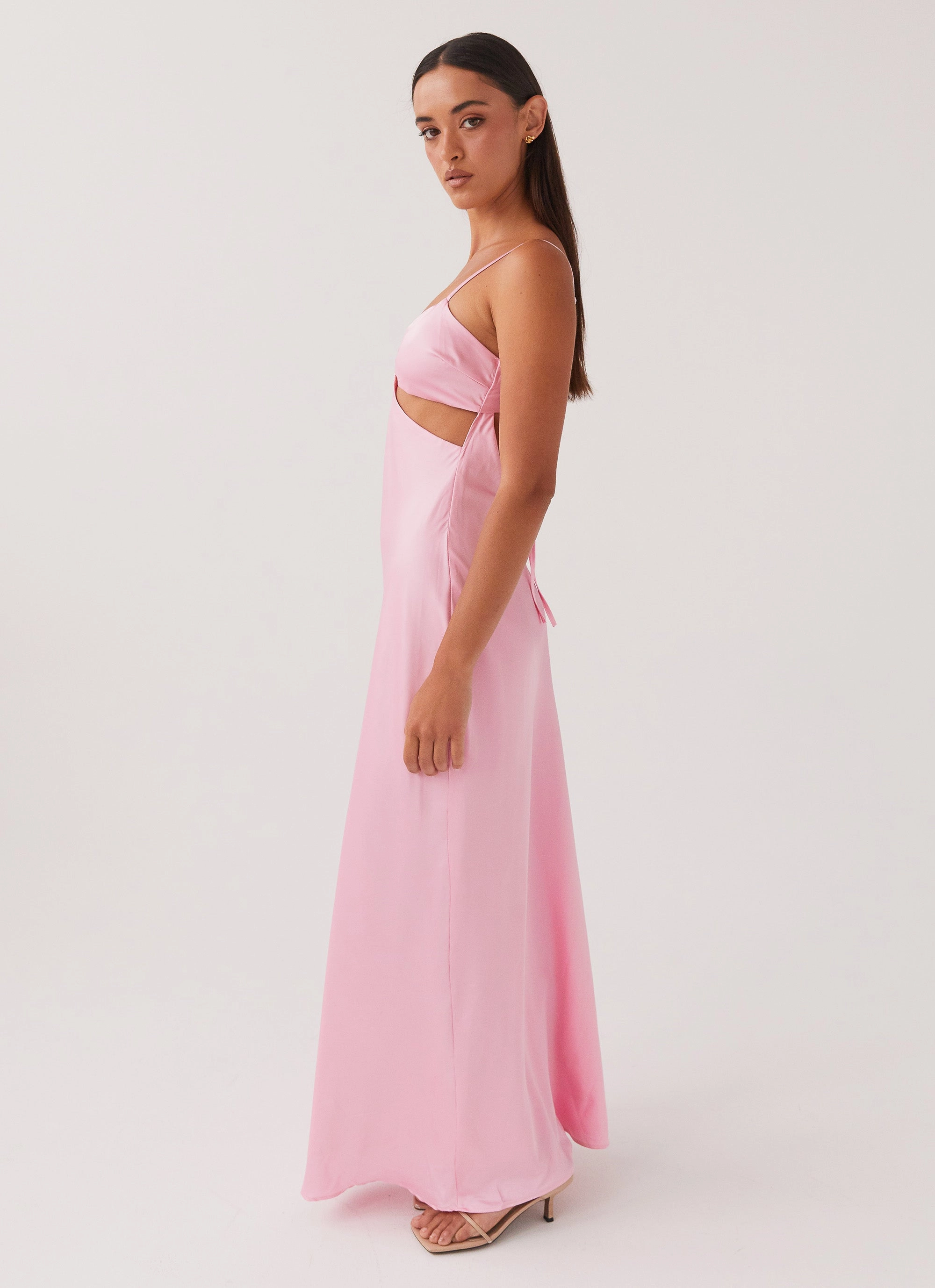 Pretty In Pink Maxi Dress - Rose Quartz Chic Jacket Look