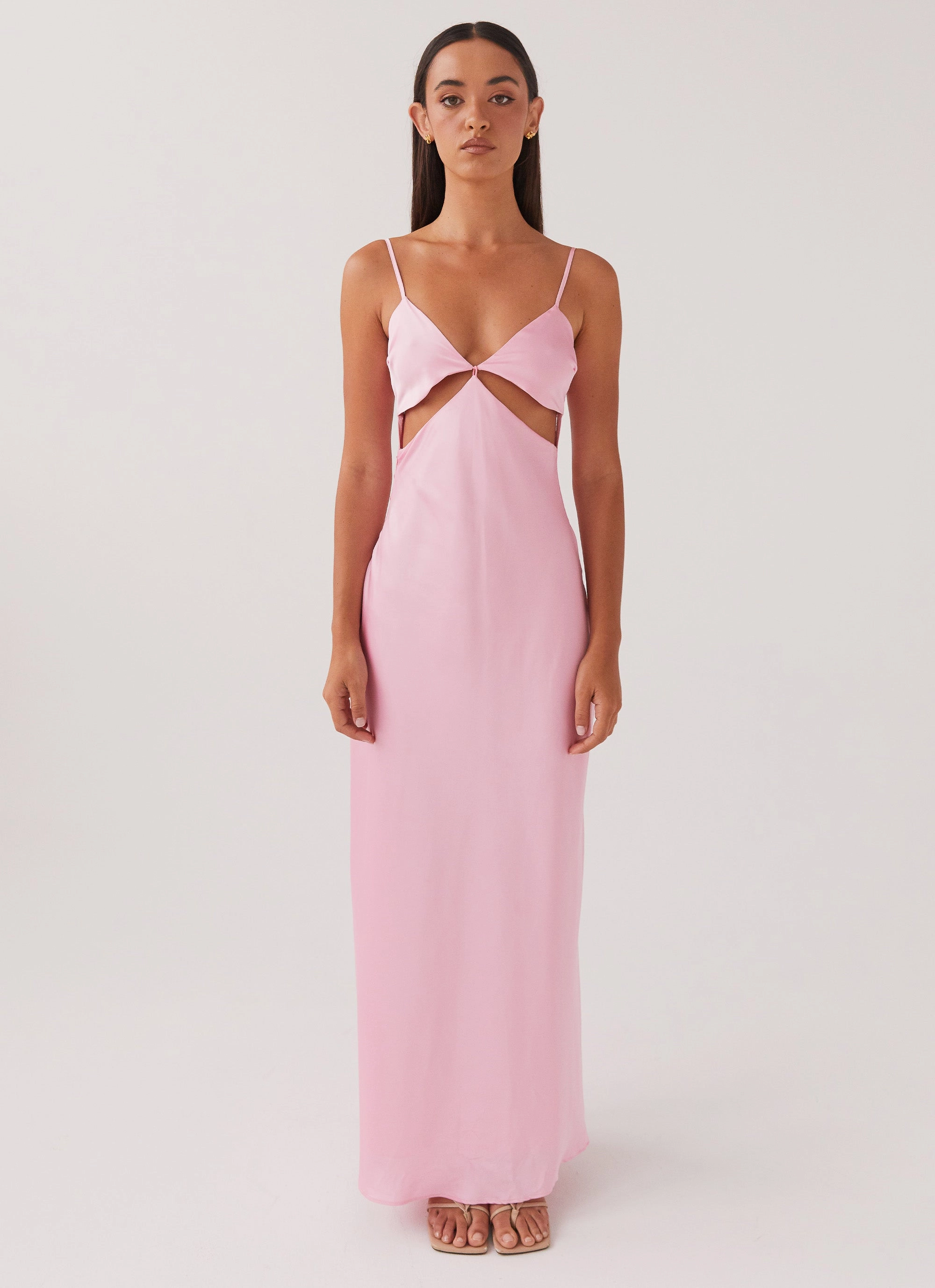 Pretty In Pink Maxi Dress - Rose Quartz All-Weather Protection Double Breasted