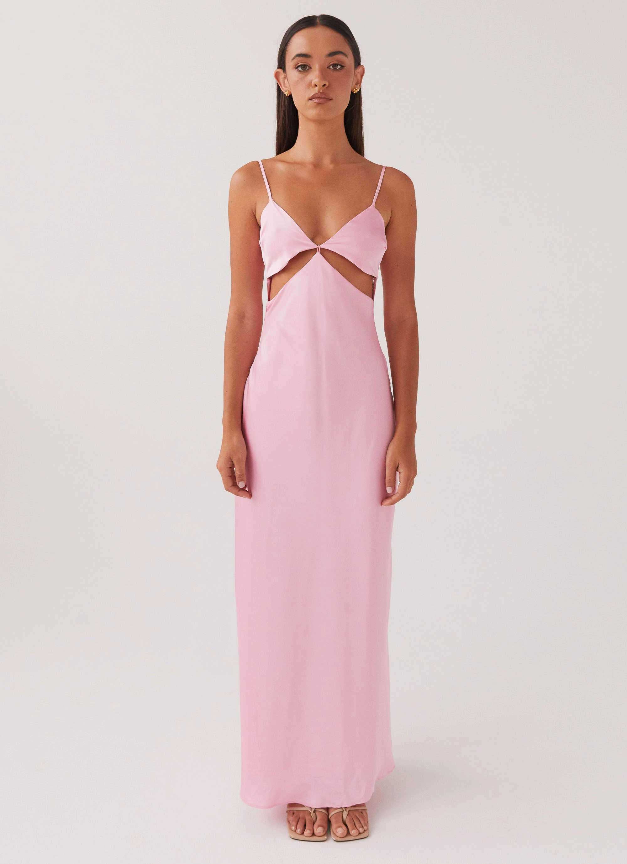 Evening Out Waterproof Outerwear Pretty In Pink Maxi Dress - Rose Quartz
