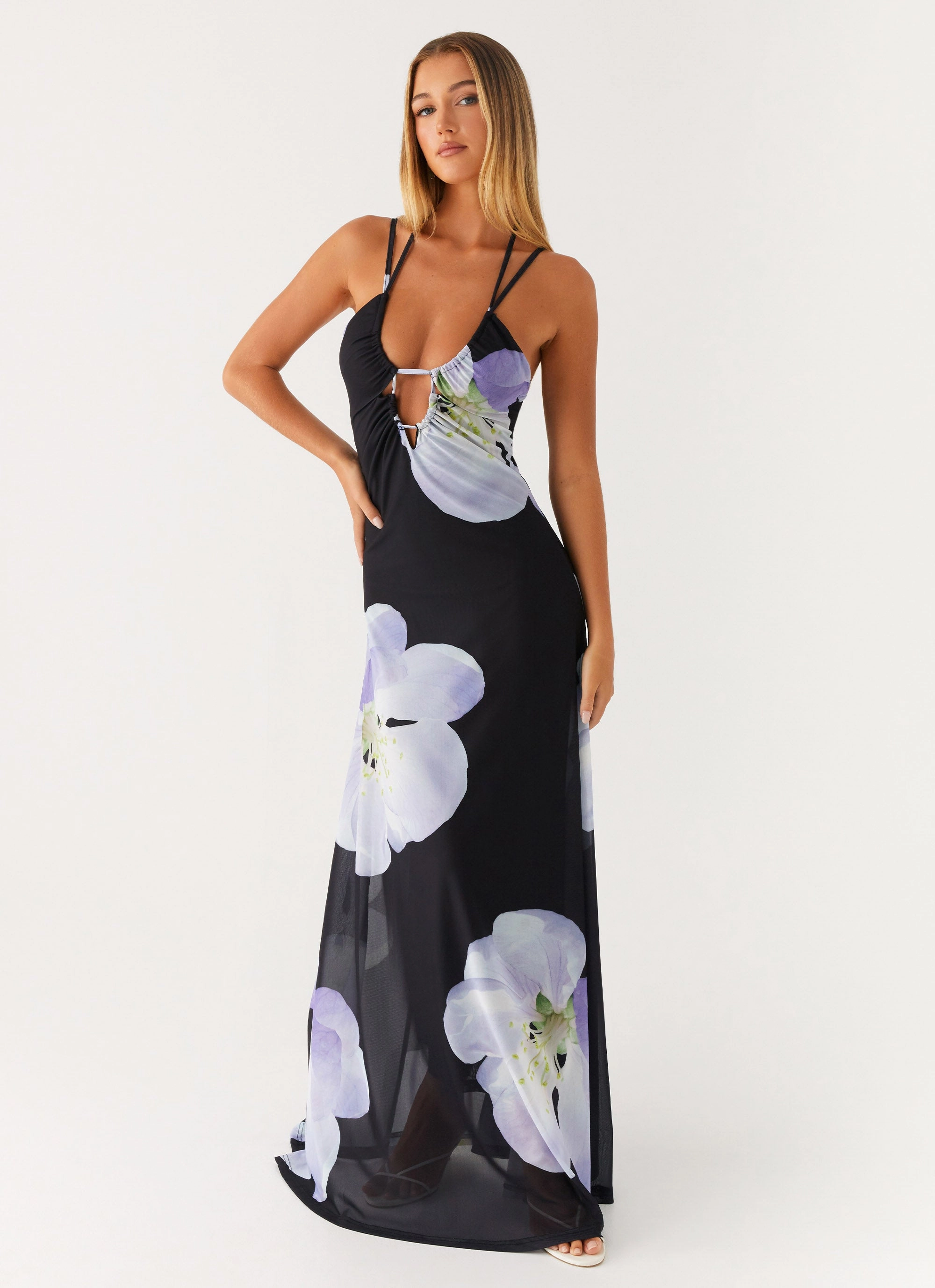Enrika Maxi Dress - Flower Print Dinner Outfit Comfortable outdoor wear