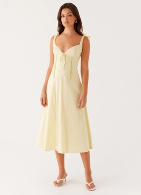 Heavyweight Warmth Adela Midi Dress - Yellow