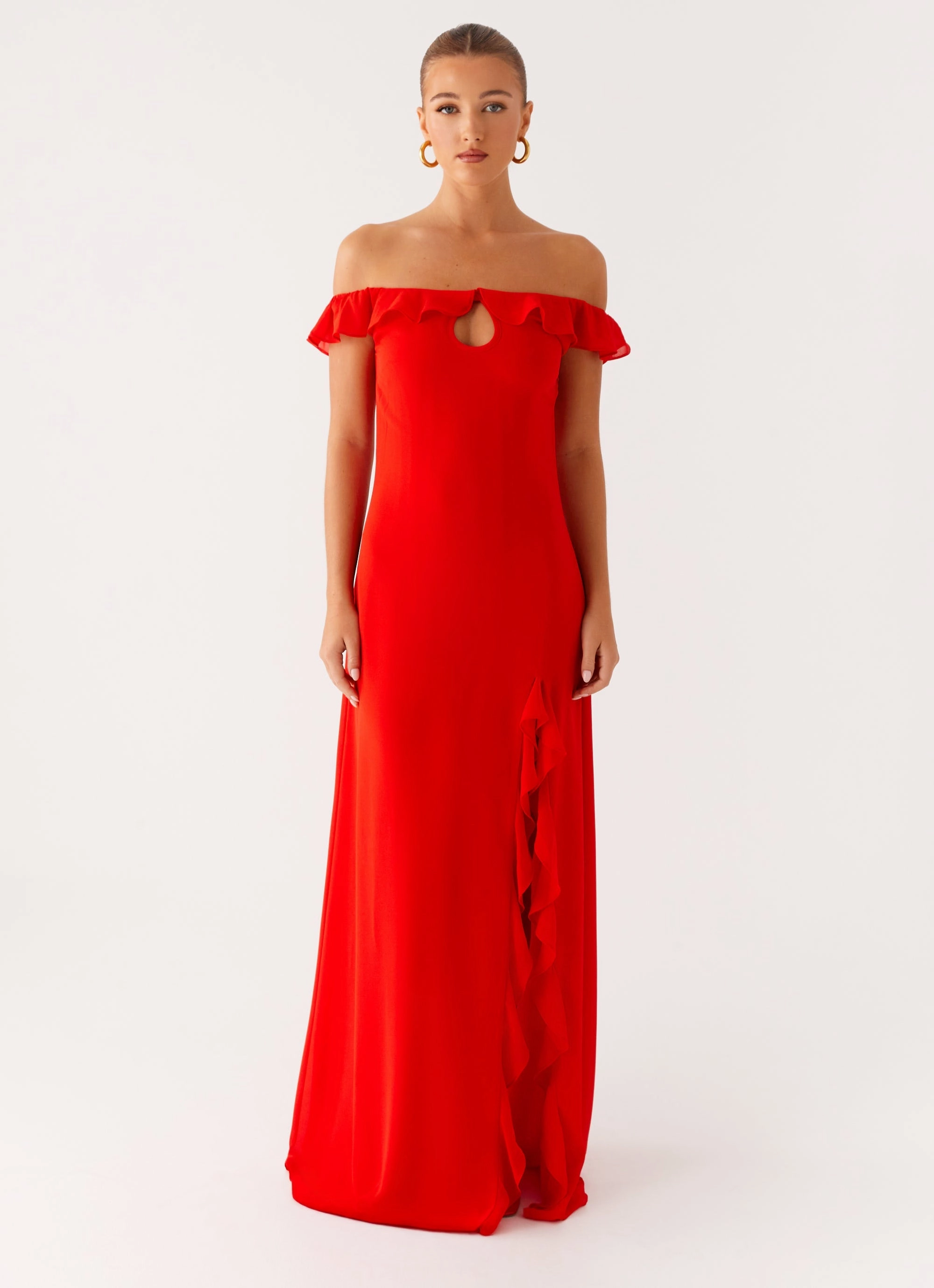 Seasonal Layering Braxton Maxi Dress - Red