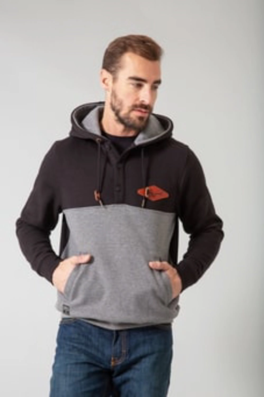 Detachable Layers Teflon Finish Kimes Ranch Mens Ogden Hood Black Cotton blend Hoodie