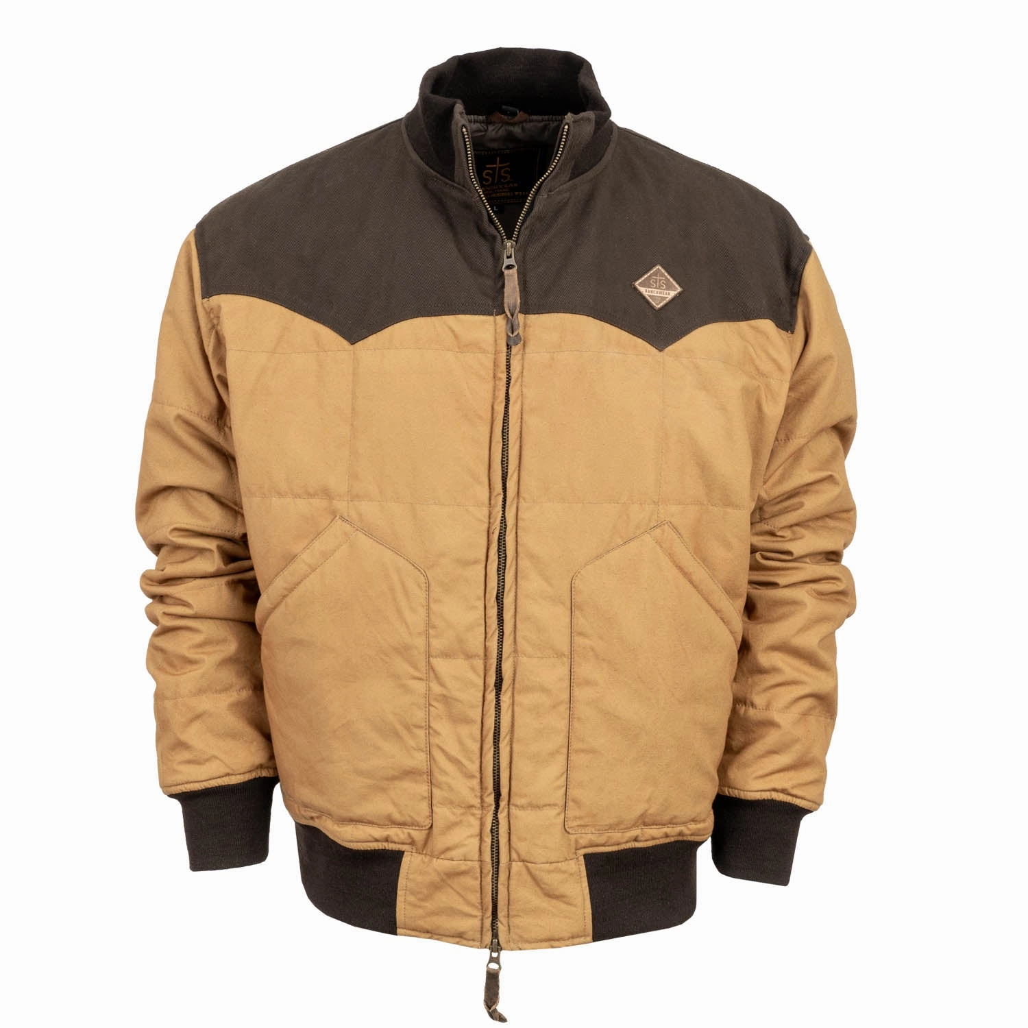 STS Ranchwear Mens Gus Caramel/Chocolate 100% Cotton Canvas Jacket Advanced Insulation