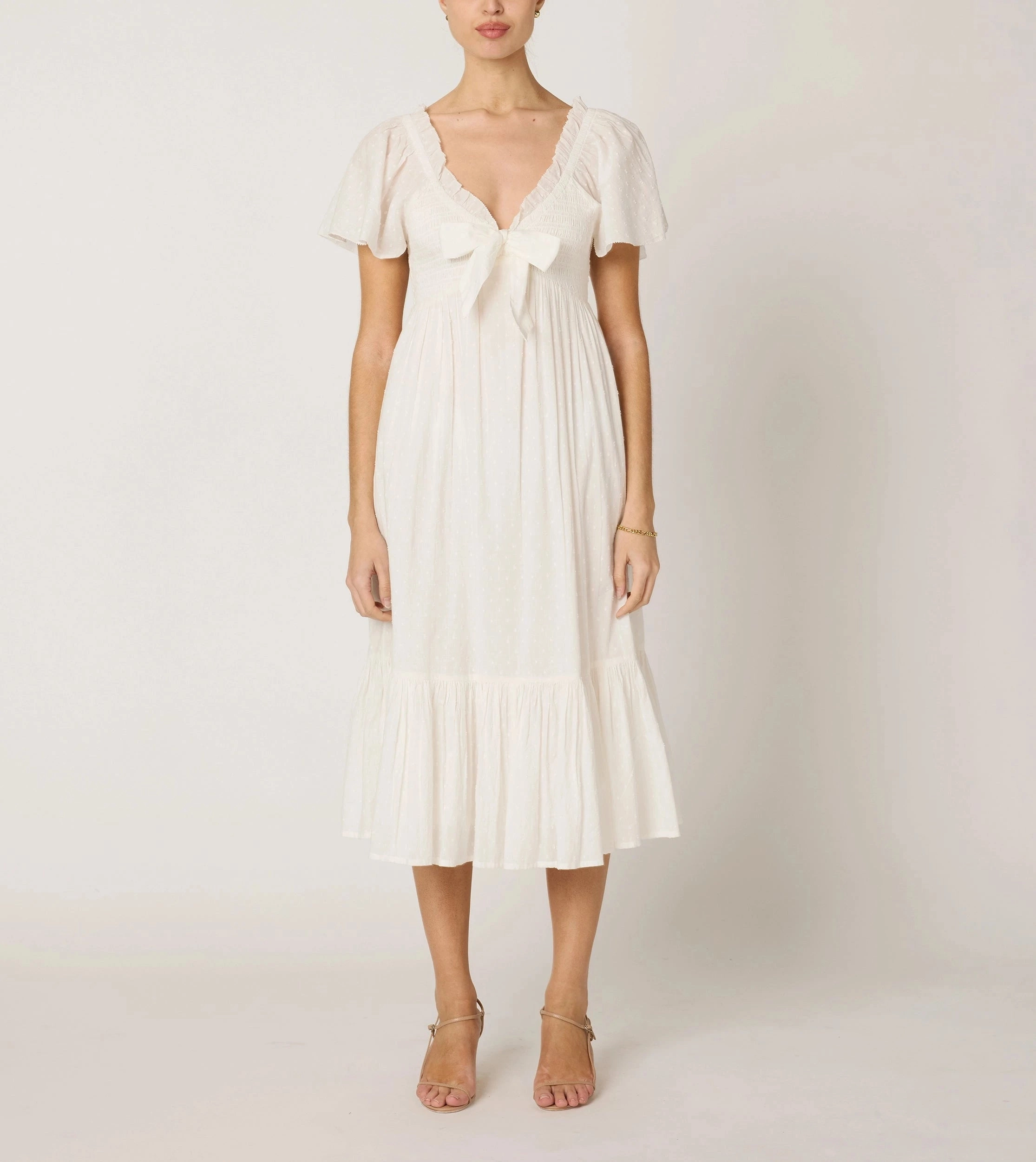 Ashlyn Midi Dress | Ivory Lounge Mode Timeless Energy