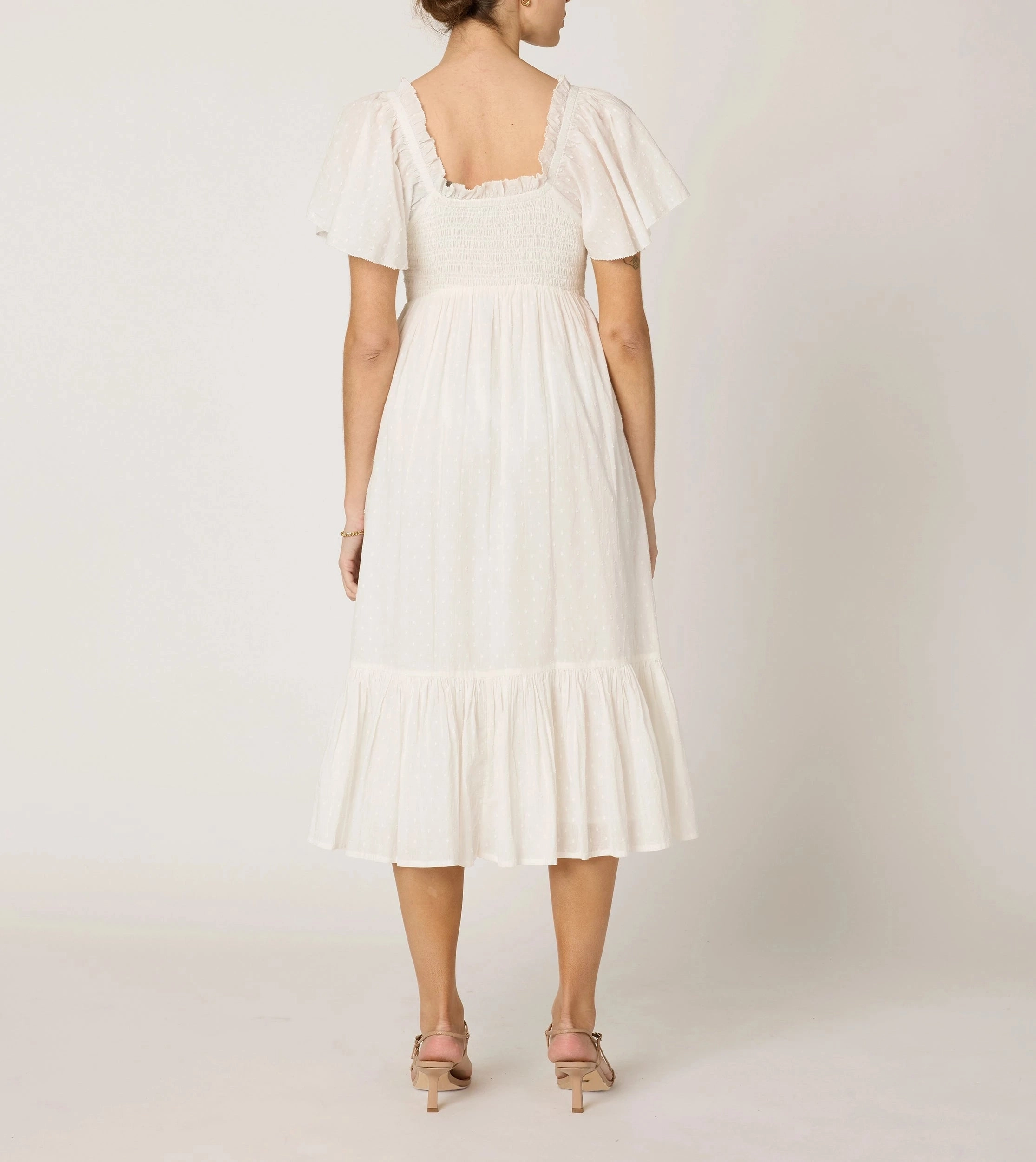 Pure Look Layered Comfort Ashlyn Midi Dress | Ivory