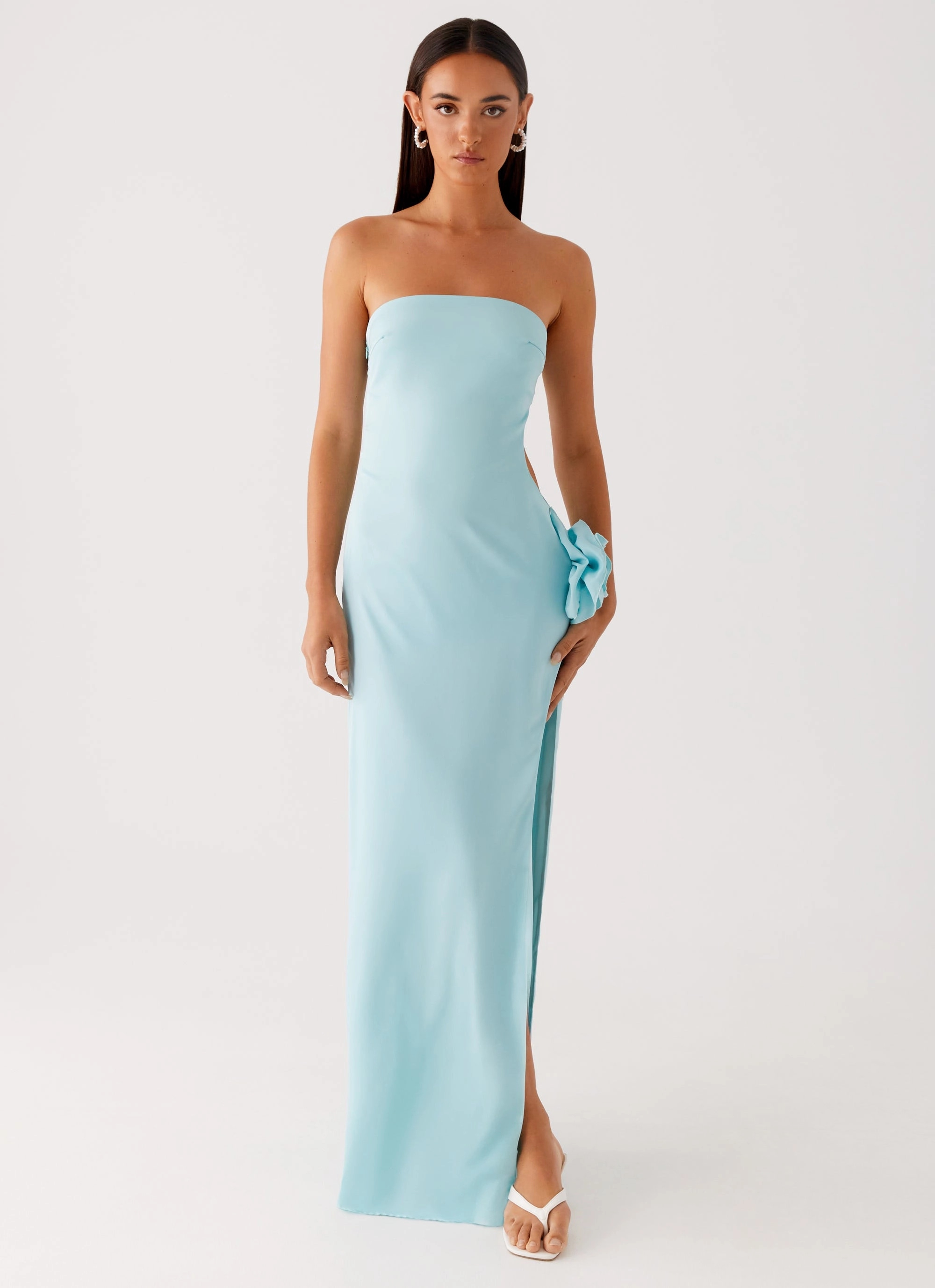 All Time Water-Repellent-Finish Fenway Strapless Maxi Dress - Mint