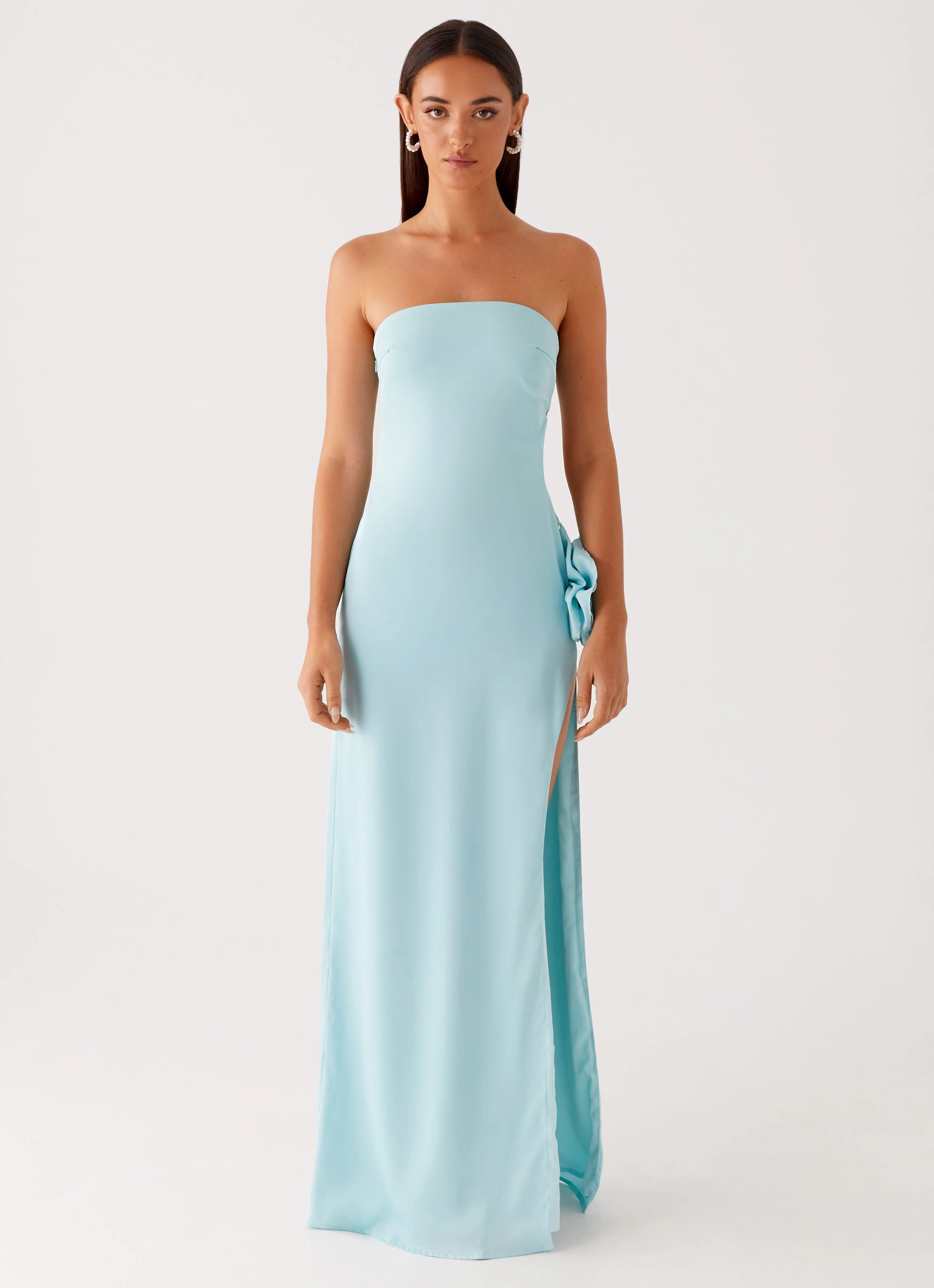 Relaxed and stylish Sporty Look Fenway Strapless Maxi Dress - Mint