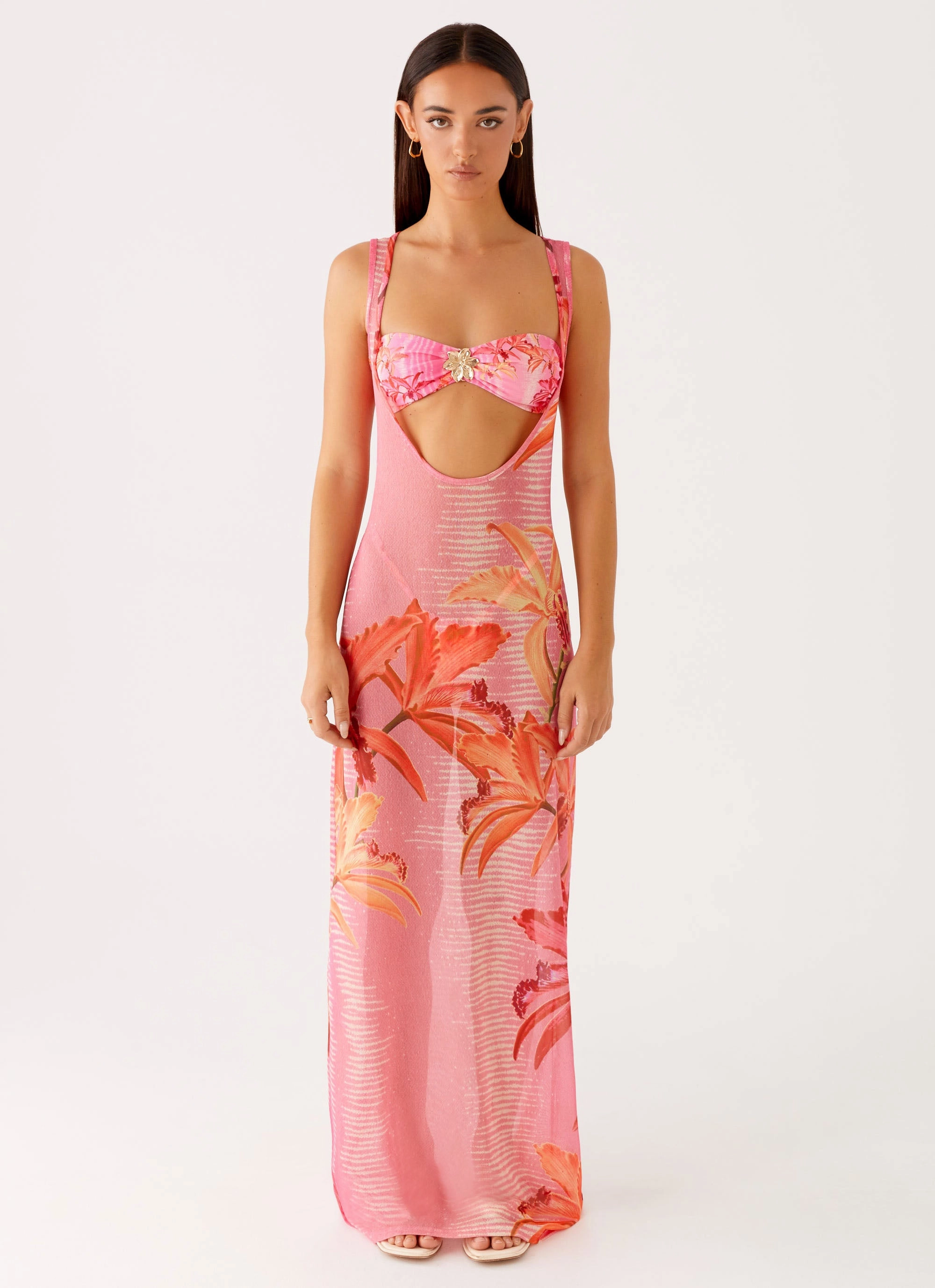Perfect Wearable Sorella Maxi Dress - Tropical Pink Print