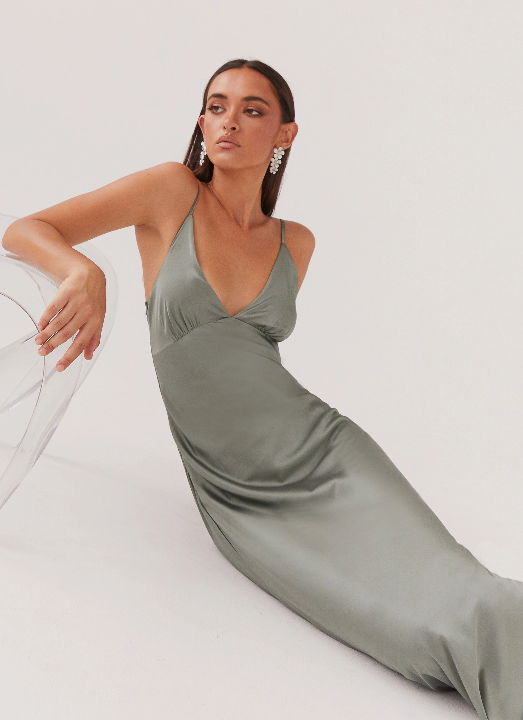 Sorrento Sun Maxi Dress - Teal V Neckline