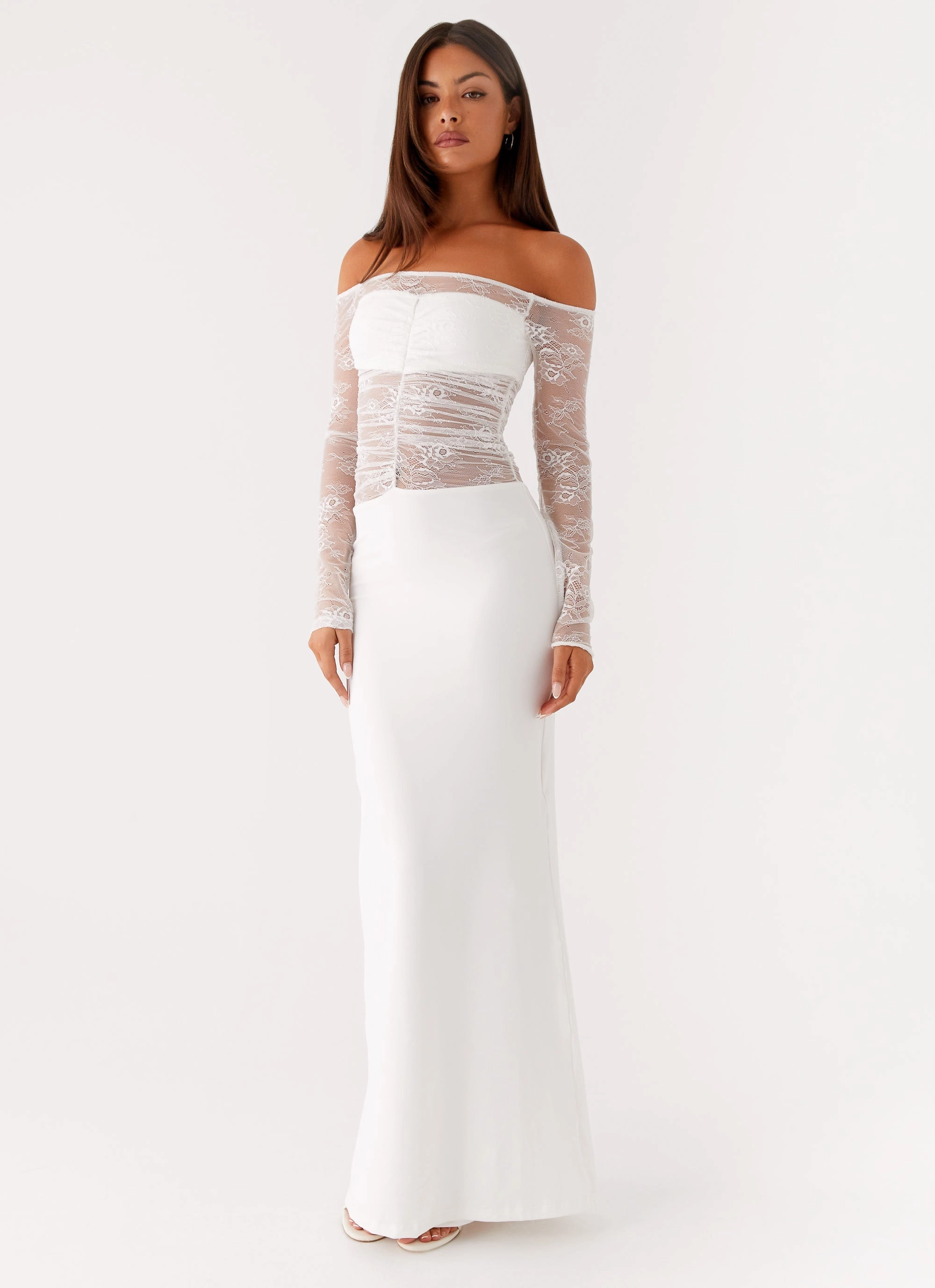 Avi Maxi Dress - White Fashion Event Heavy Duty Outerwear